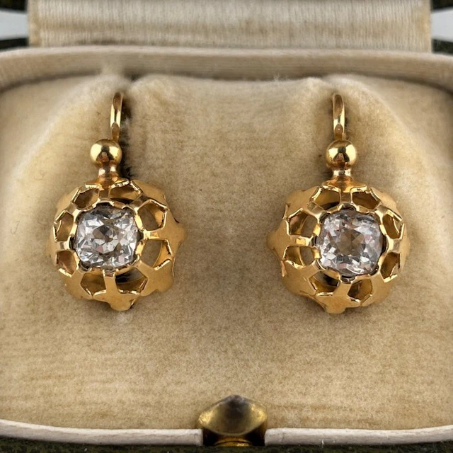 No reserve price - Earrings - 18 kt. Yellow gold