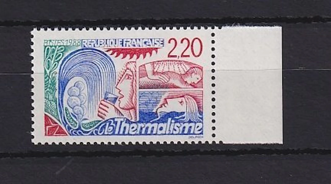France 1988 - variété faciale rouge au lieu de bleu - Yvert n°2556a