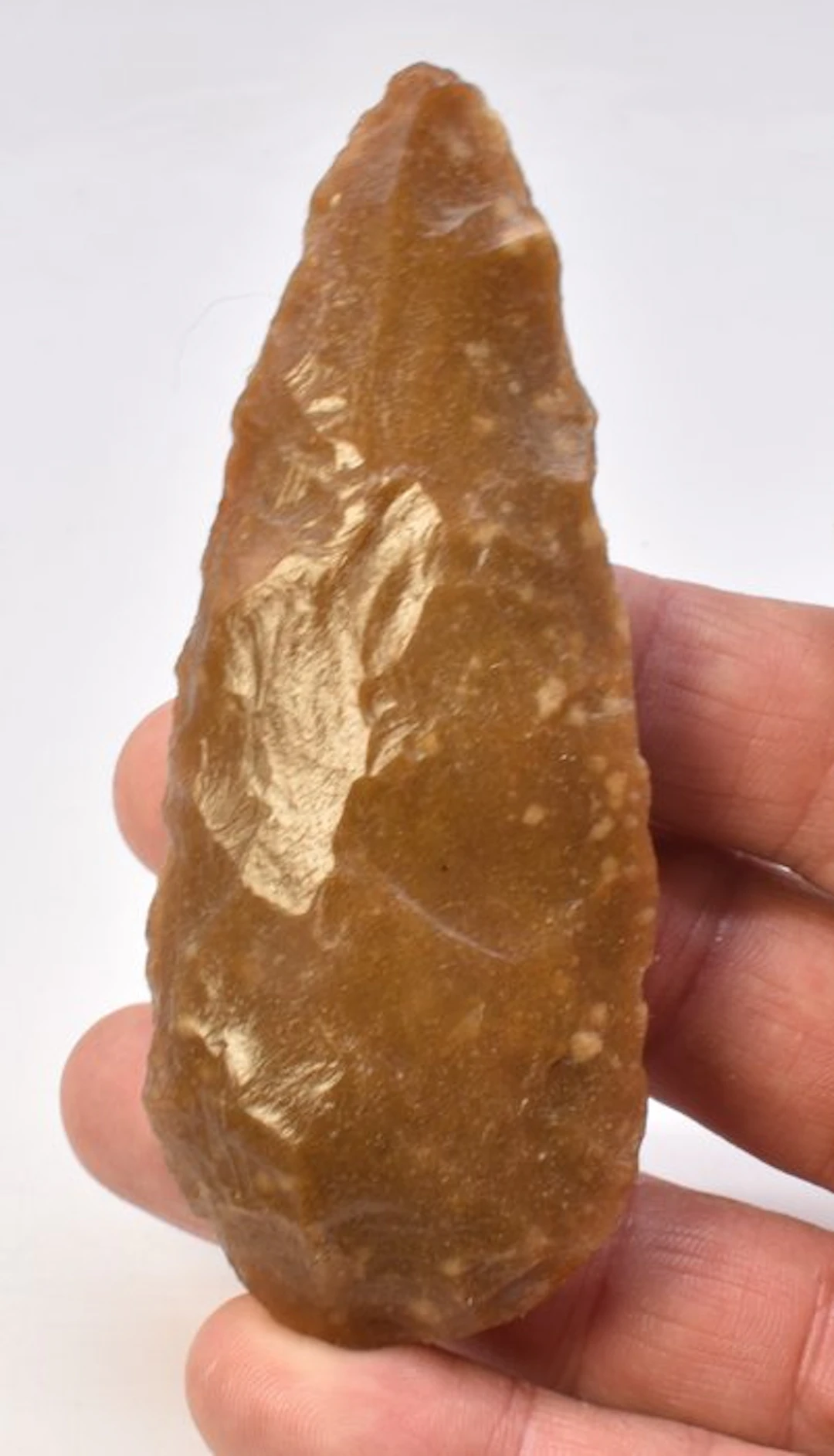 Paleolithic Jasper, Flint Amazing Bifacial Foliate Point