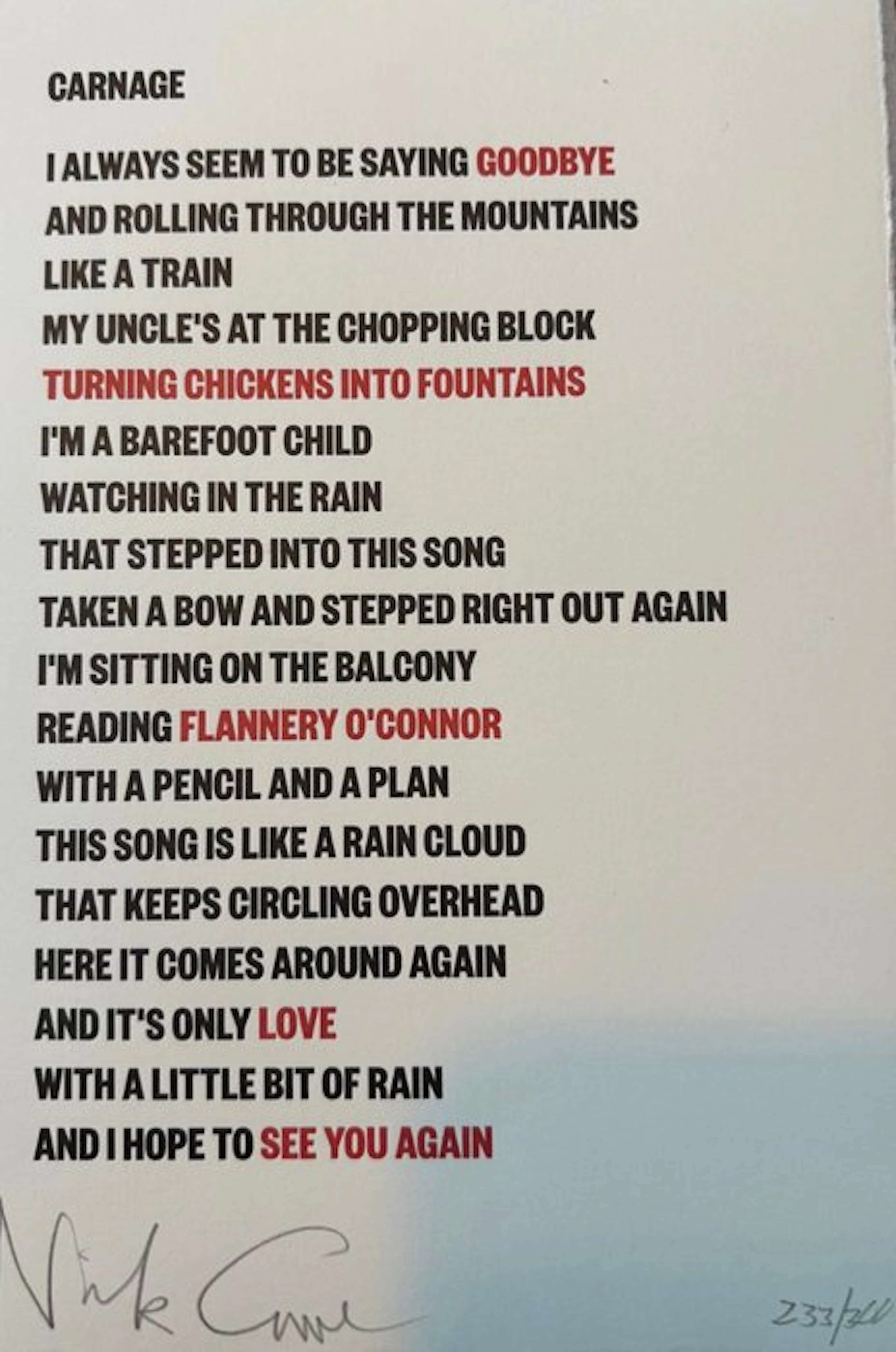 Nick Cave (1957) - Carnage