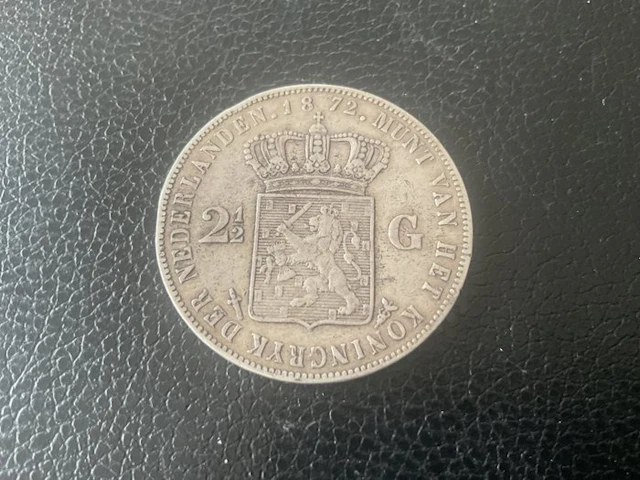 Netherlands. Willem III. 2 1/2 Gulden 1872 (No reserve price)