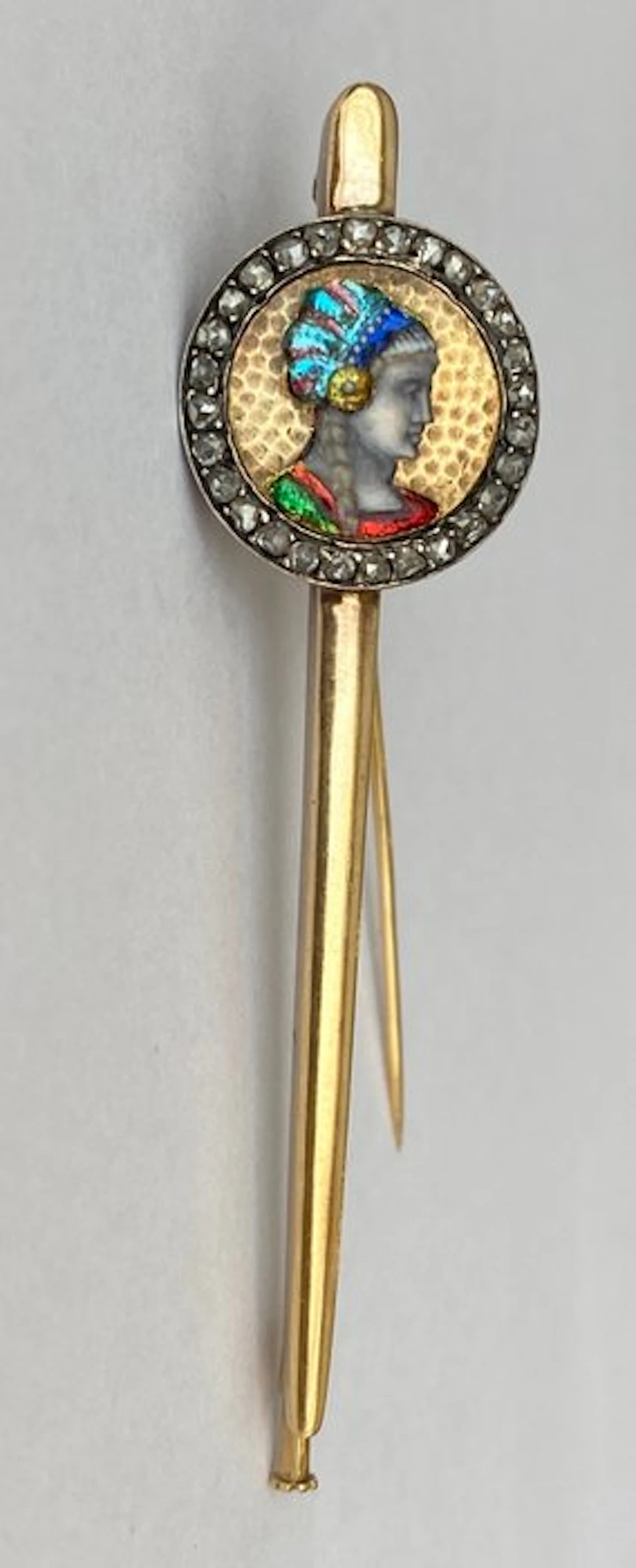 Brooch - 18 kt. Yellow gold Diamond (Natural)