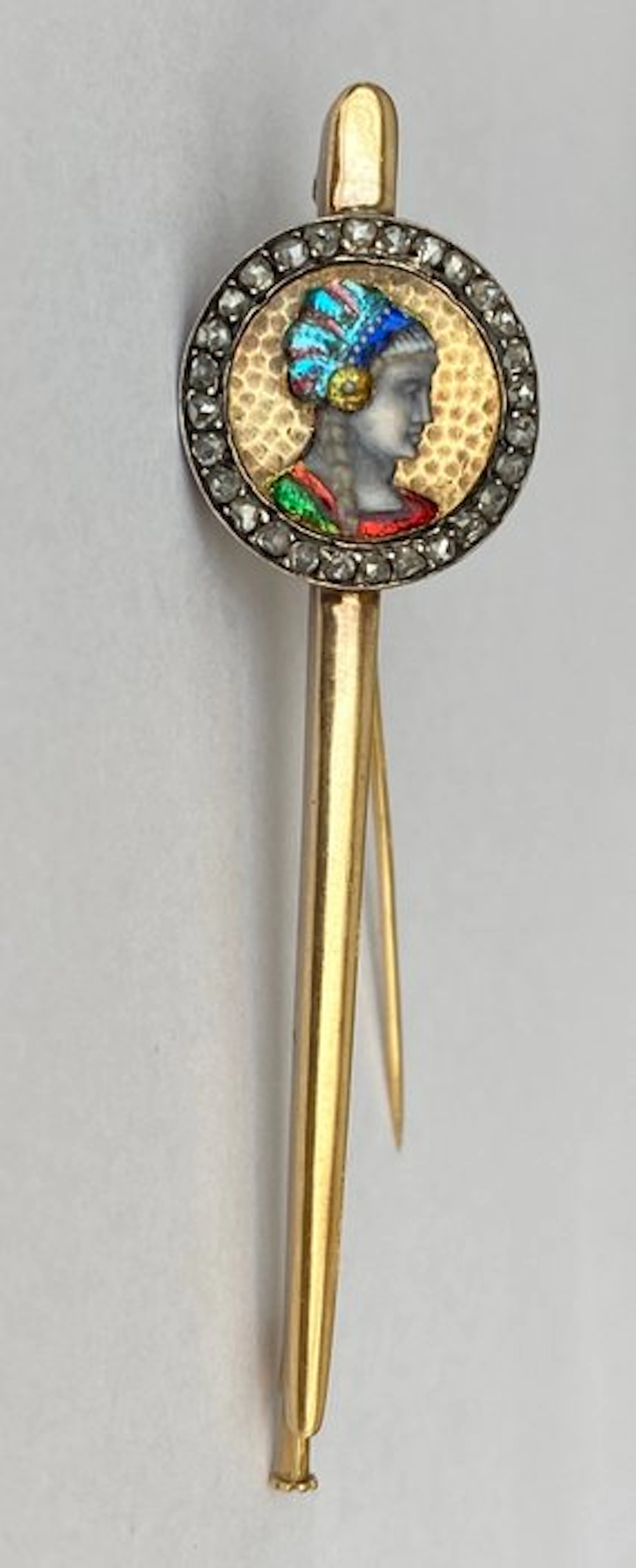 Brooch - 18 kt. Yellow gold Diamond (Natural)