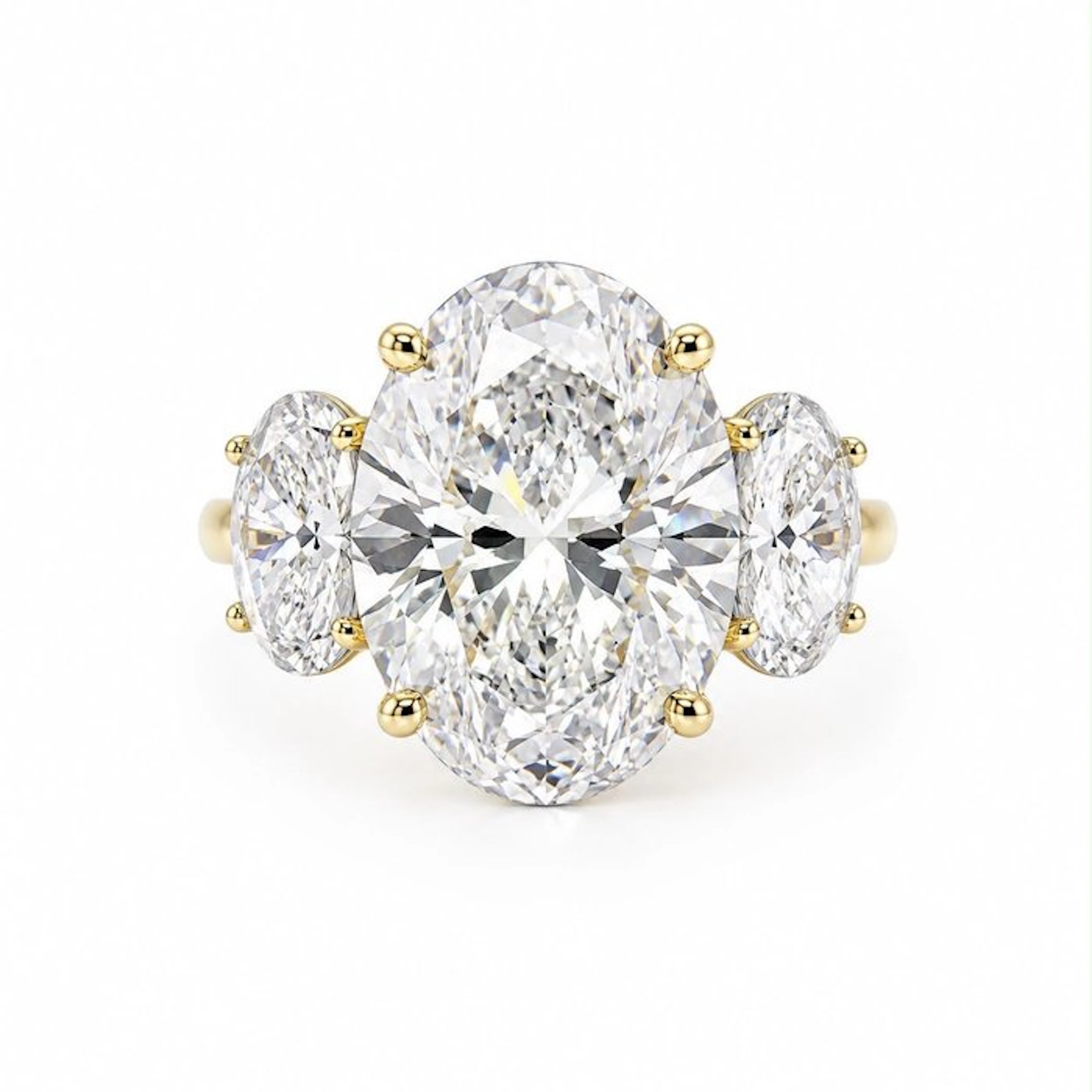 Ring - 14 kt. Yellow gold - 11.03ct. tw. Diamond (Lab-grown) - Diamond