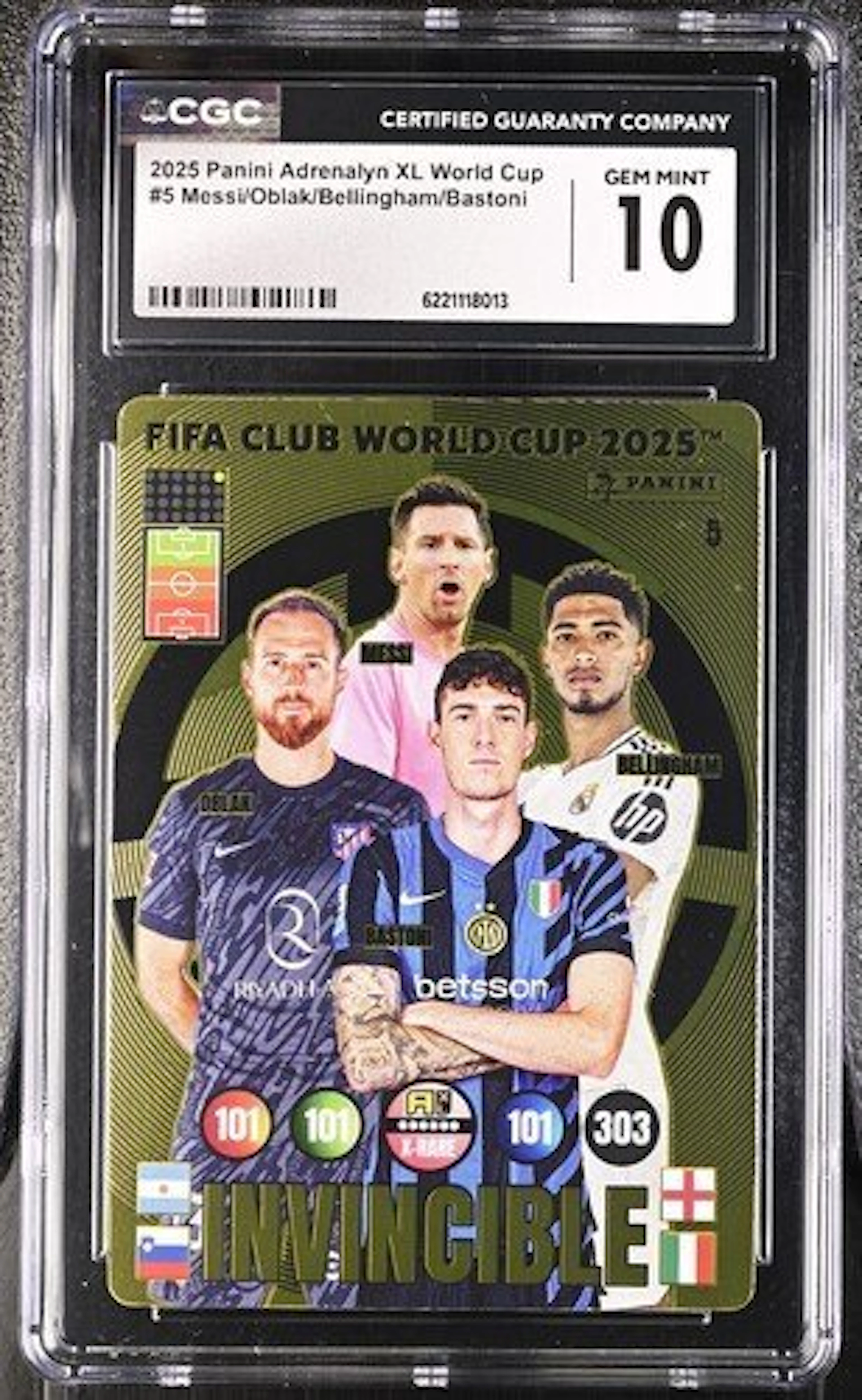 2025 Panini Lionel Messi / Jan Oblak / Jude Bellingham /...