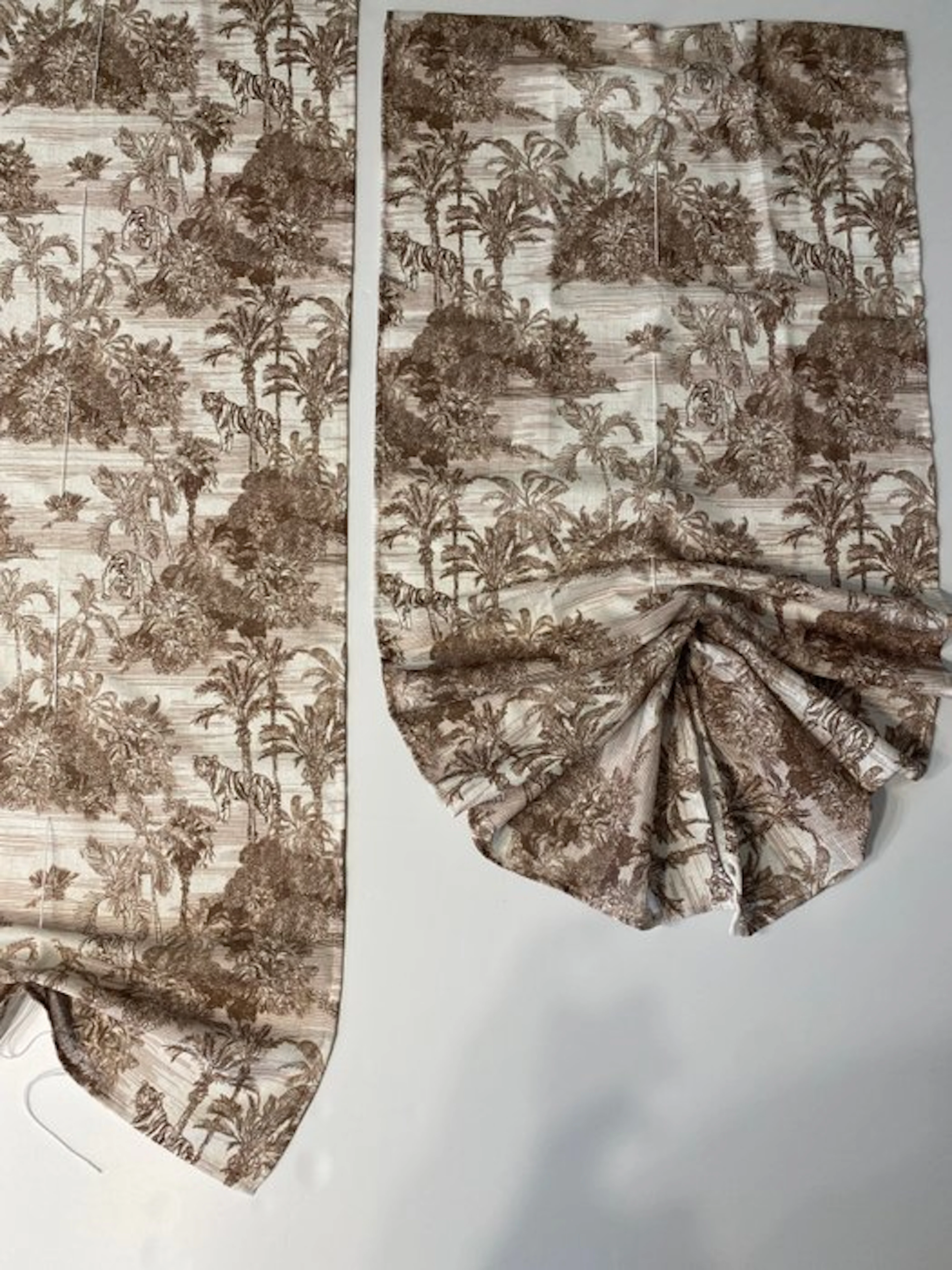 san leucio - - 4 glass curtains in canapone linen Toile...