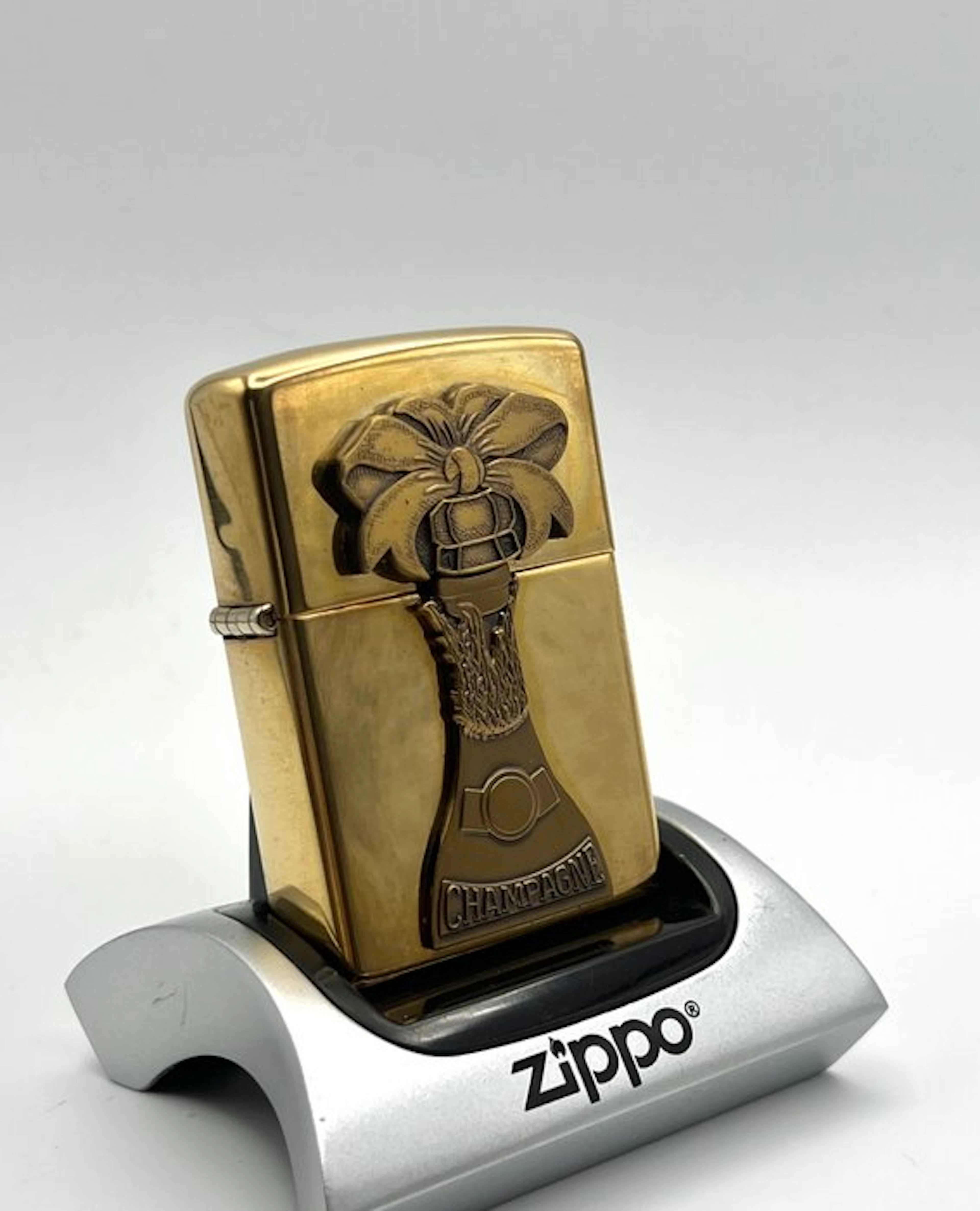 Zippo - Barrett-Smythe "Champagne Pop" - Solid Brass /...