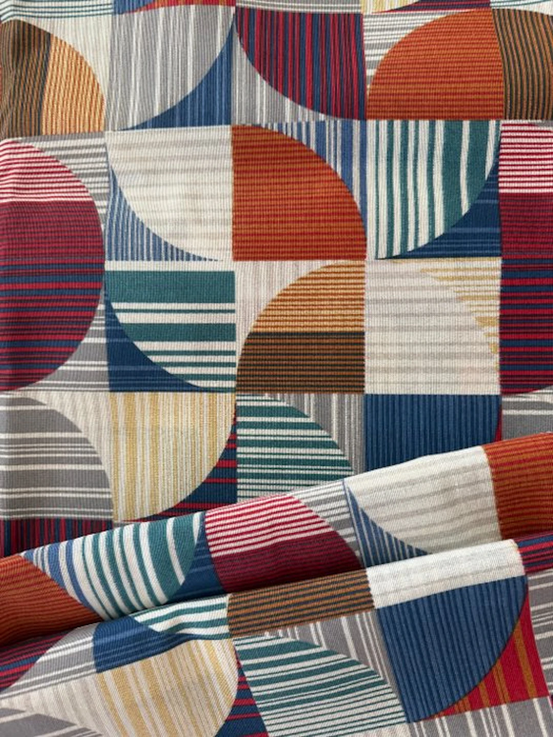 San Leucio fabric with a geometric Art Deco pattern - Textile - 2.48