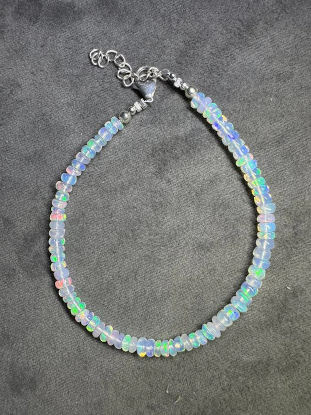 Natural white opal bracelet