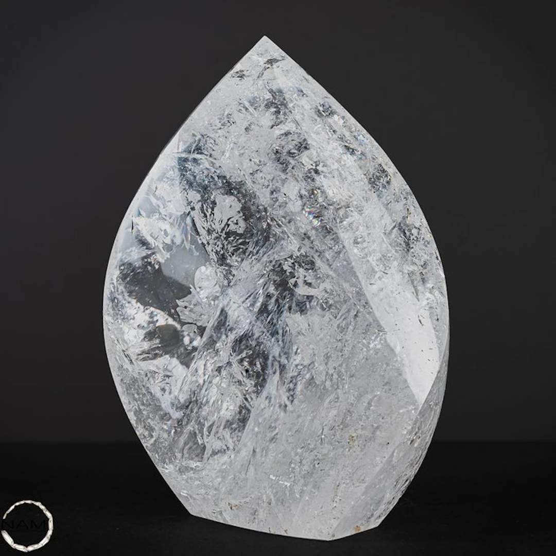 Lemurian quartz flame from Brazil Impressive polished...