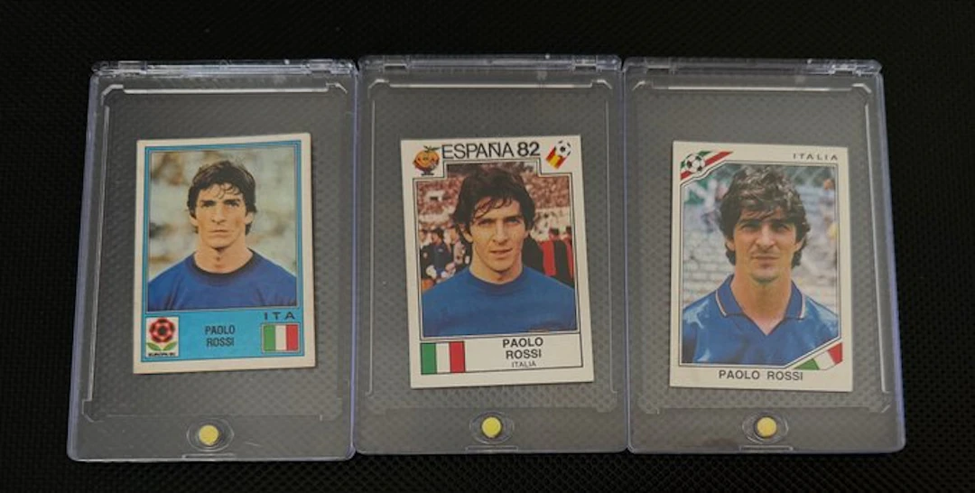 1980, 1982, 1986 Panini Europa 80, ESPANA 82 Paolo Rossi - 3 Sticker