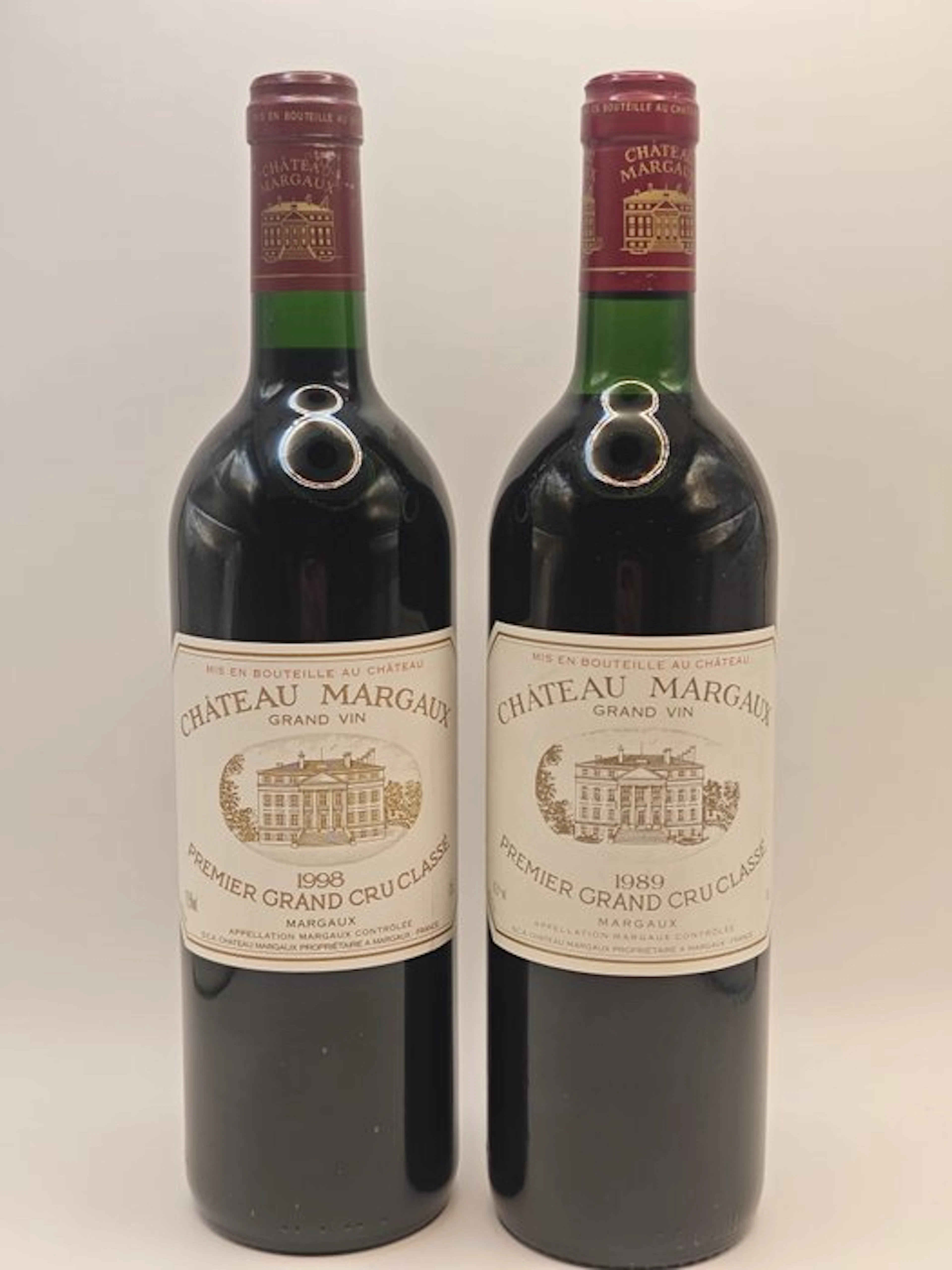 1989 , 1998 Château Margaux - Margaux 1er Grand Cru Classé - 2 Bottles (0.75L)