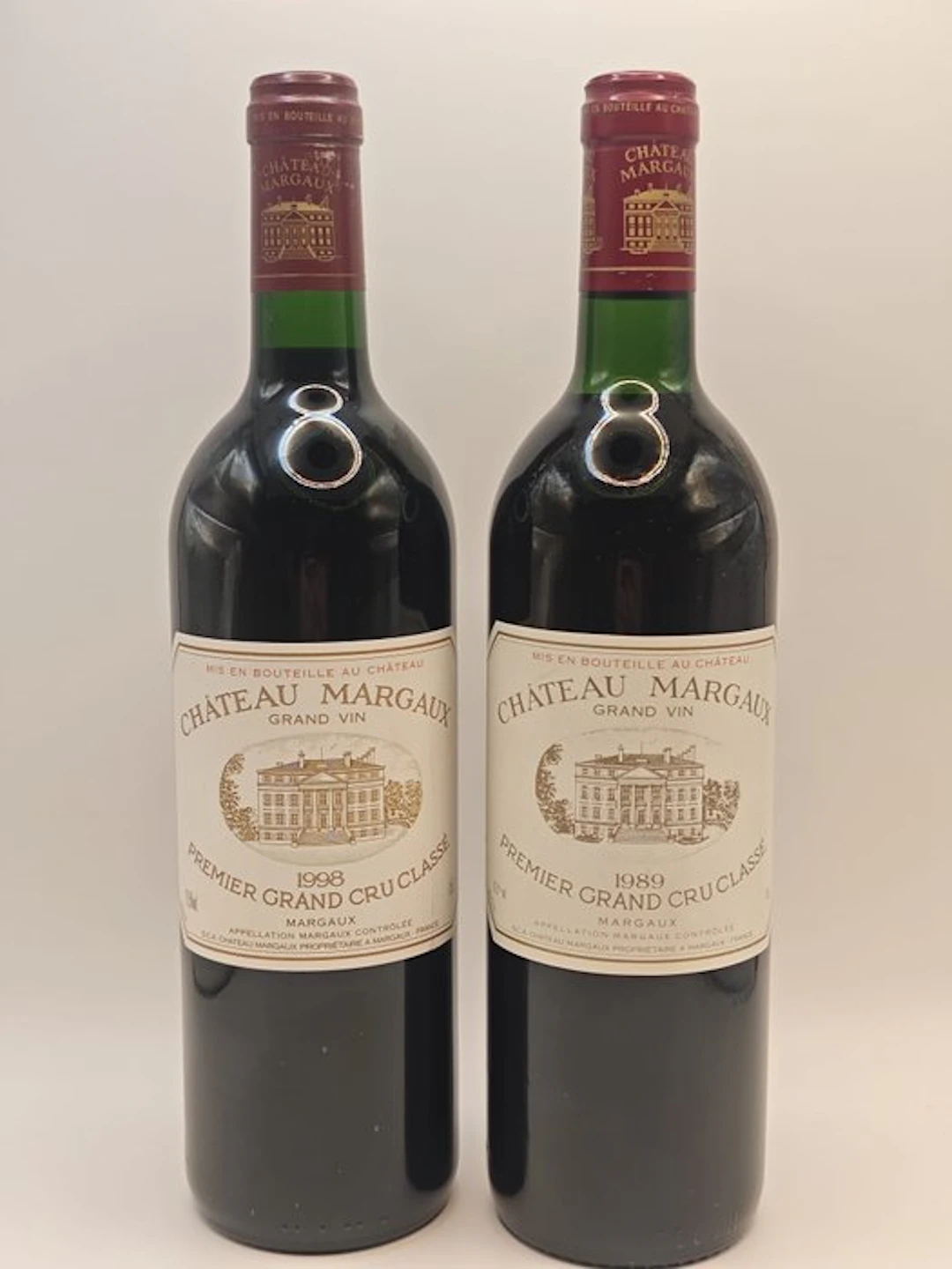 1989 , 1998 Château Margaux - Margaux 1er Grand Cru Classé - 2 Bottles (0.75L)