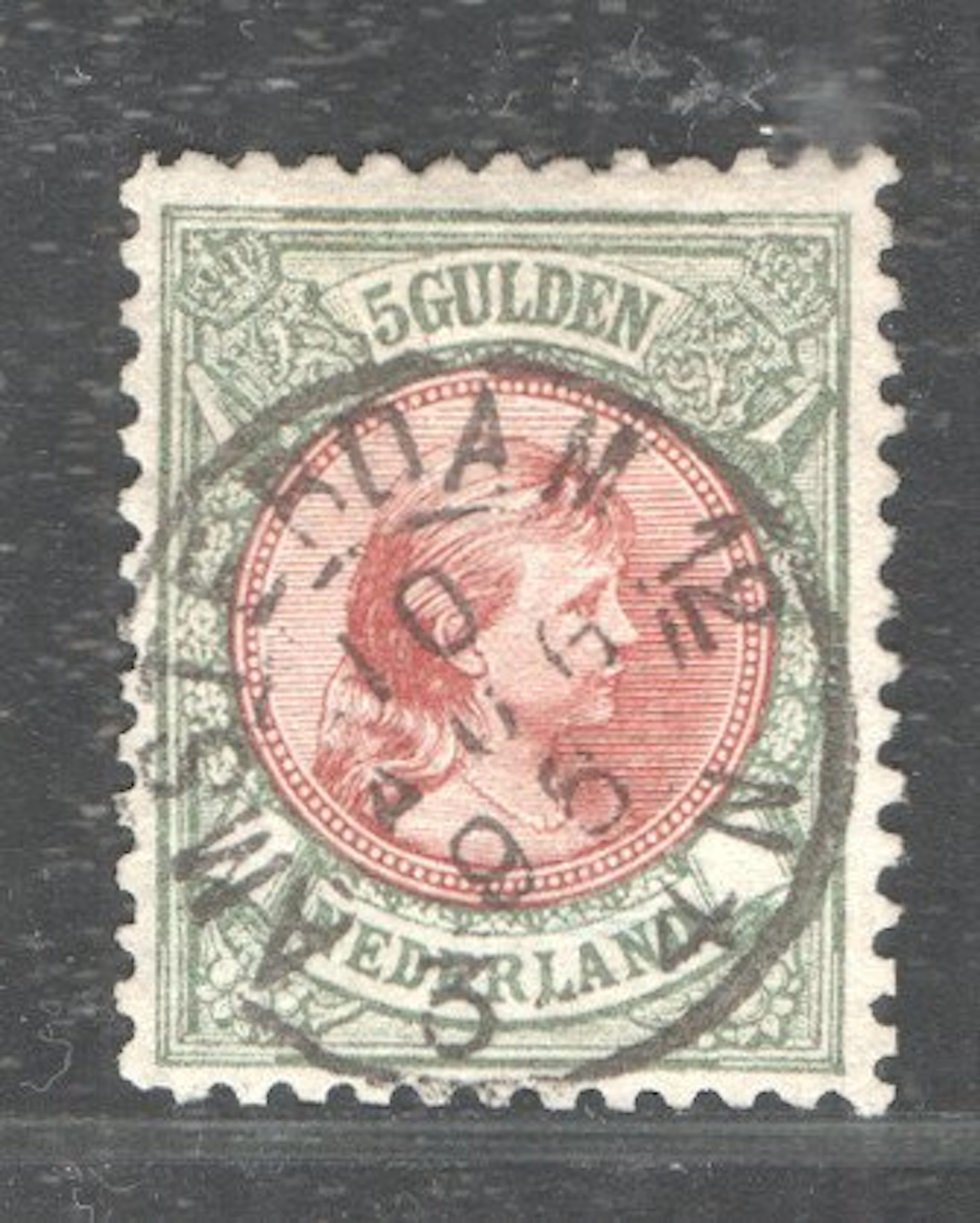 Netherlands 1896 - Queen Wilhelmina with Hanging Hair...