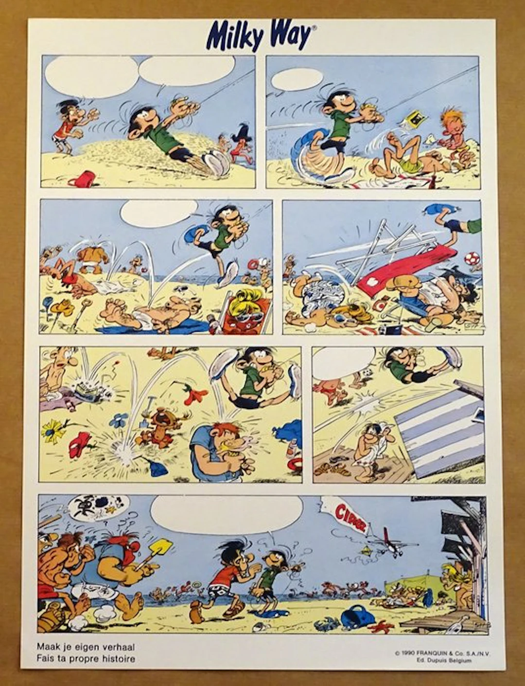 Franquin, André - 1 Offset Print - Gaston - Milky Way - 1990