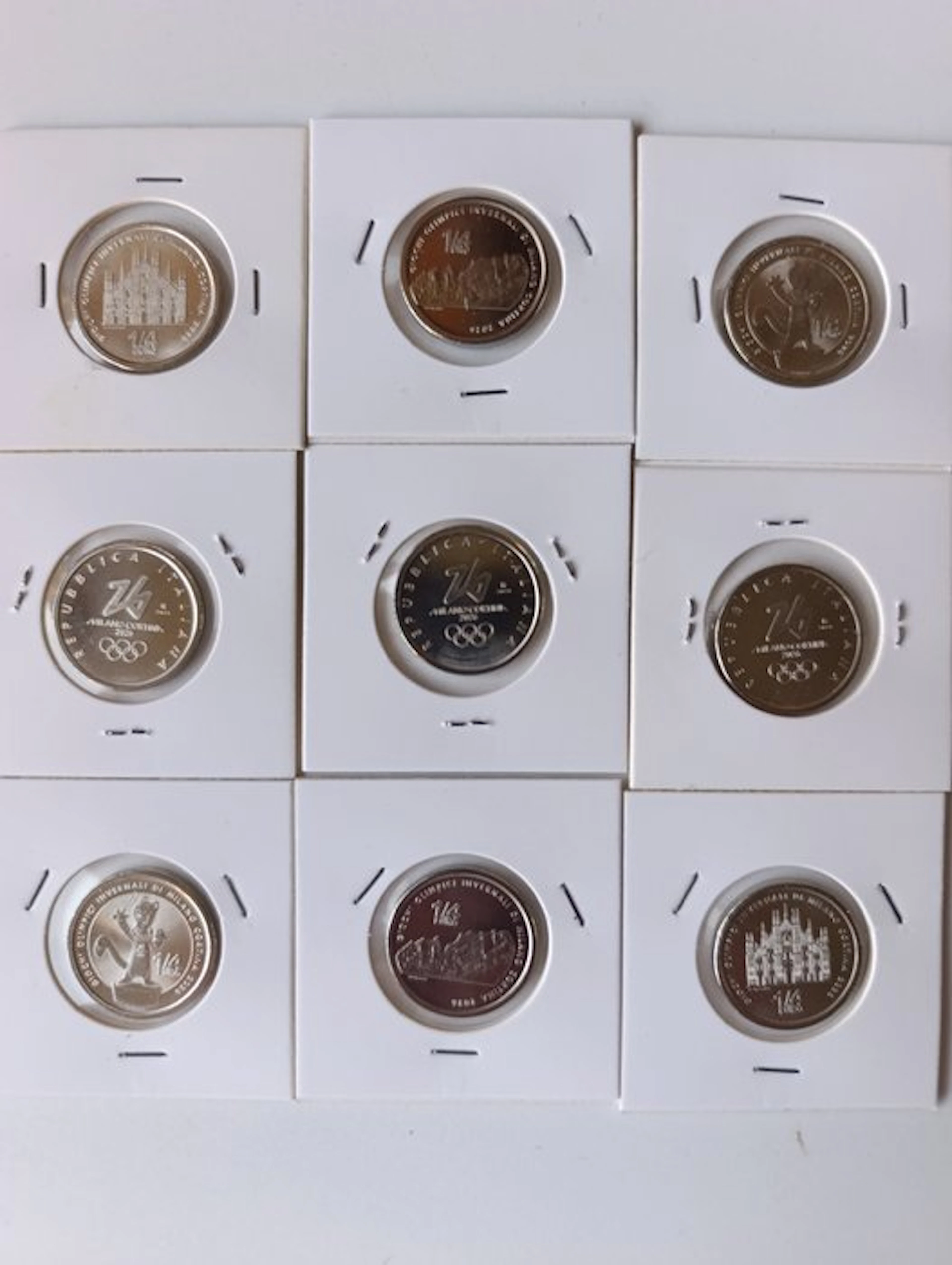 Italy. 1/4 Euro 2025 "Milano Cortina" (9 monete) (No reserve price)