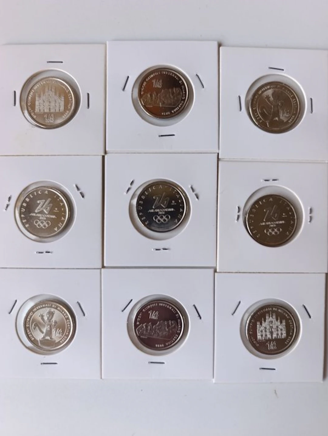 Italy. 1/4 Euro 2025 "Milano Cortina" (9 monete) (No reserve price)