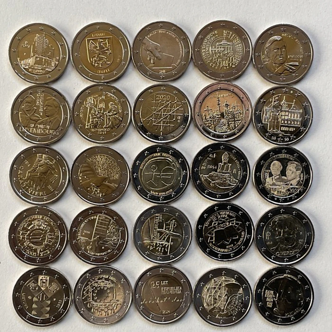 Europe. 2 Euro Various Years (25 munten) (No reserve price)