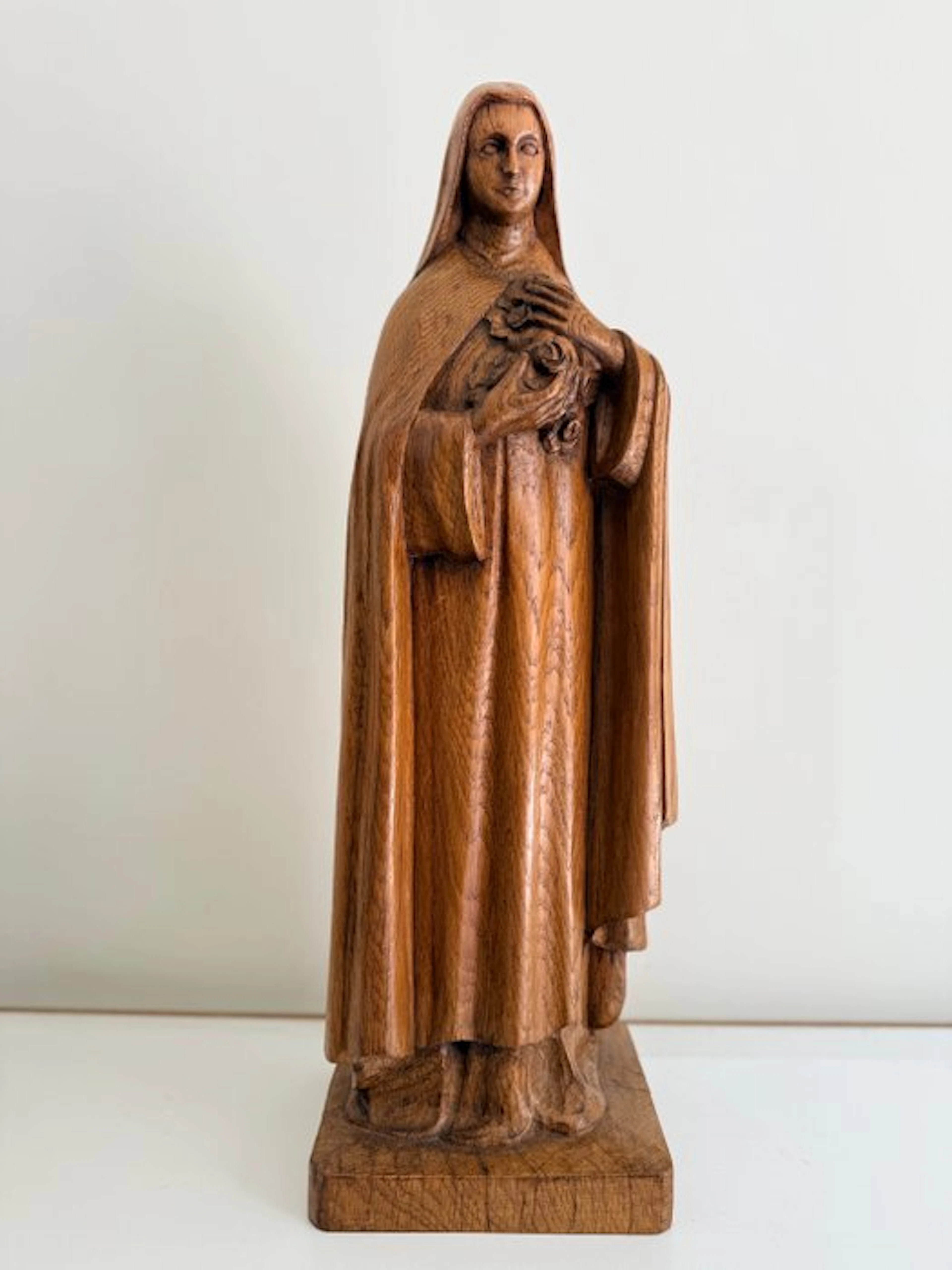 Statue - Saint Thérèse of Lisieux - Hand-carved - 60 cm - Wood - 1950-1960