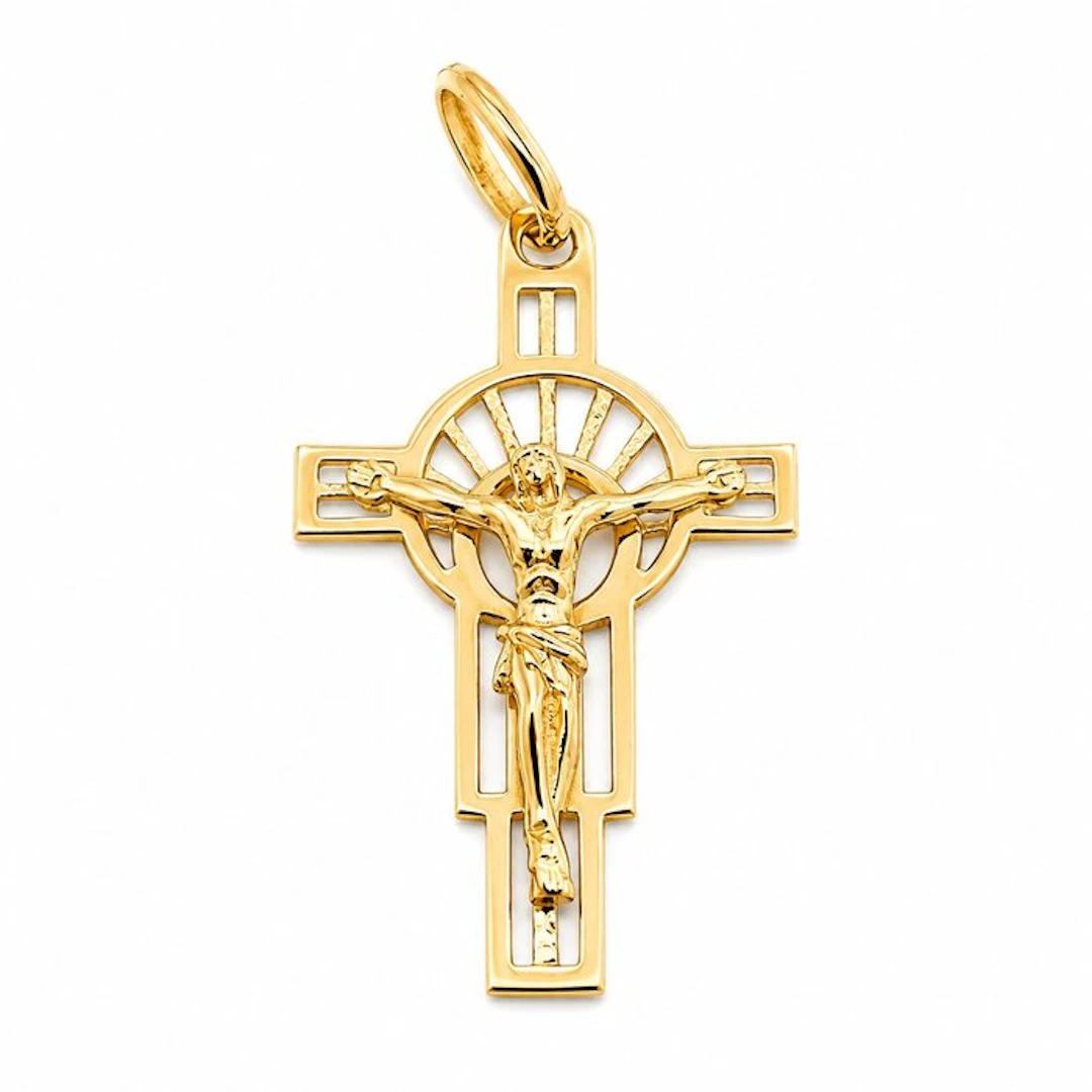 Pendant - 18 kt. Yellow gold - Made in Italy - Handmade