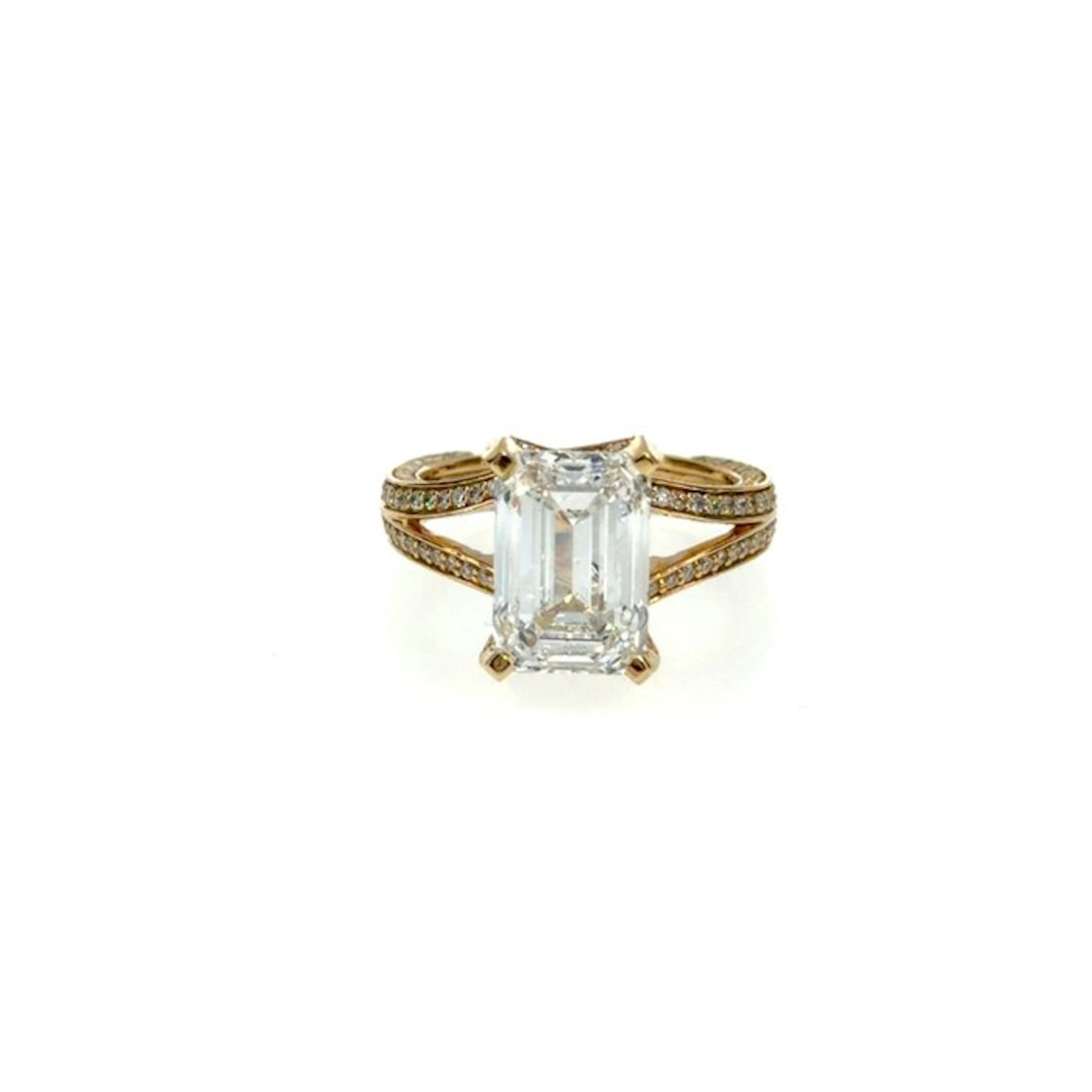 Ring - 18 kt. Yellow gold - 6.05ct. tw. Diamond (Lab-grown) - Diamond