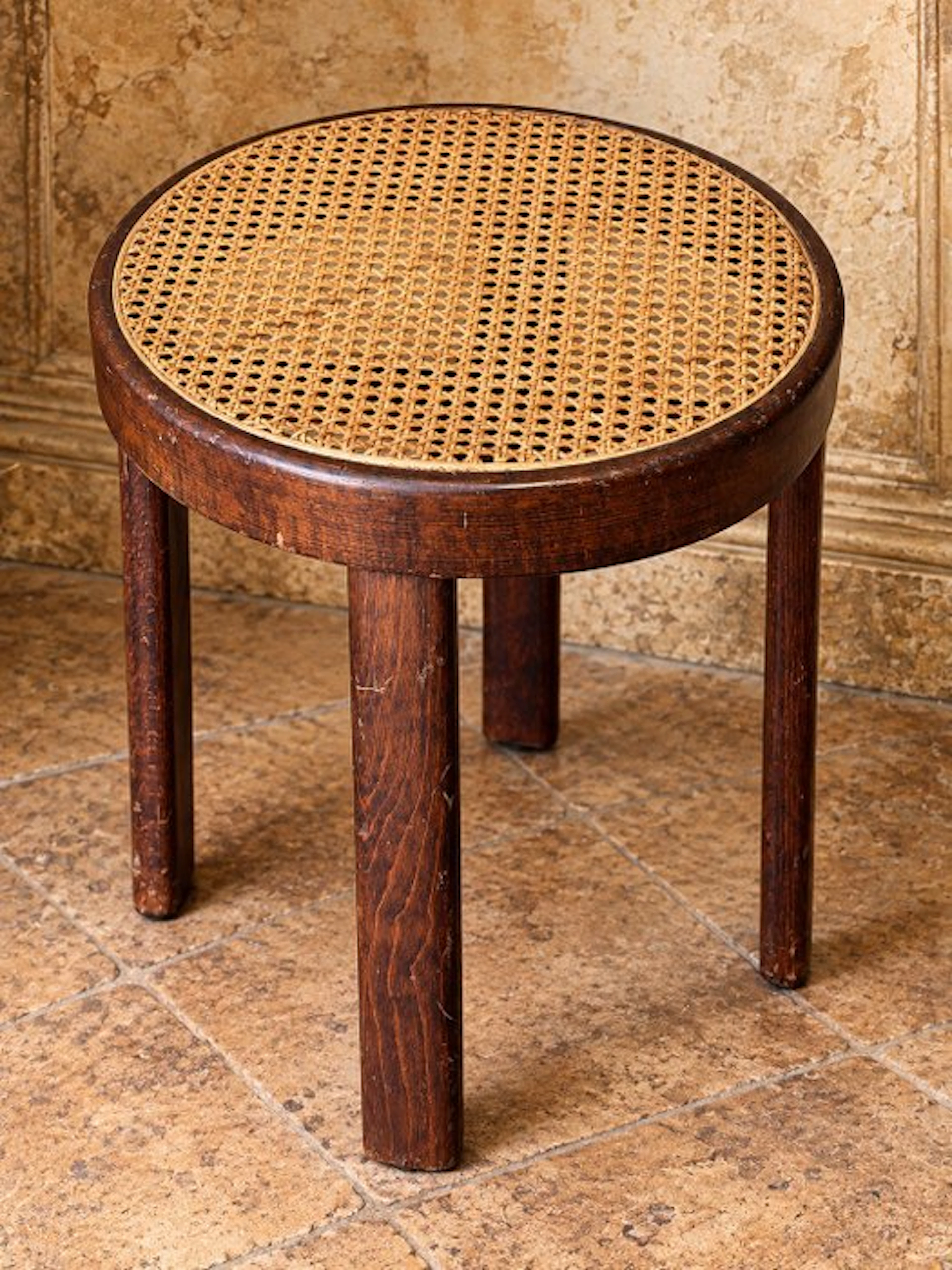 stile thonet - Stool - Wood, Vienna straw - Stool