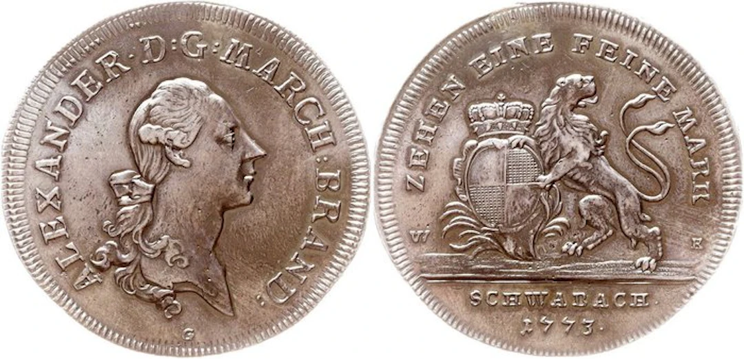 Deutschland Brandenburg-Ansbach. Alexander. Konventionstaler 1773