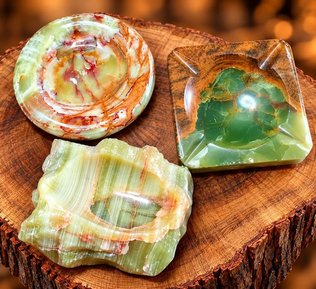 Ashtray (3) - Onyx - vintage onyx catch-all tray