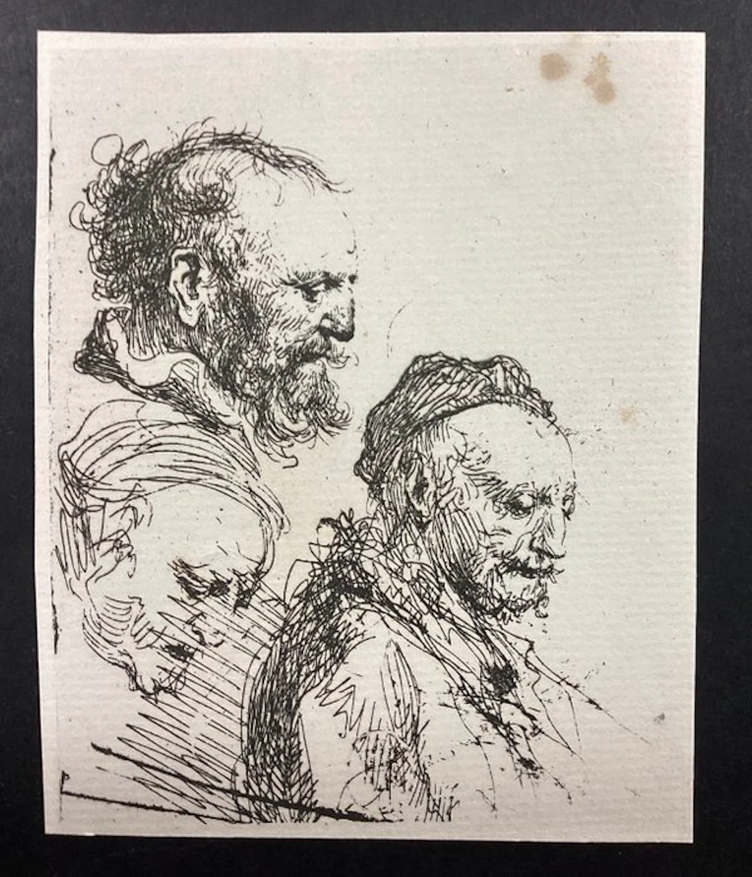 Rembrandt Harmensz van Rijn (1606-1669), after - Tre studi di teste di uomo