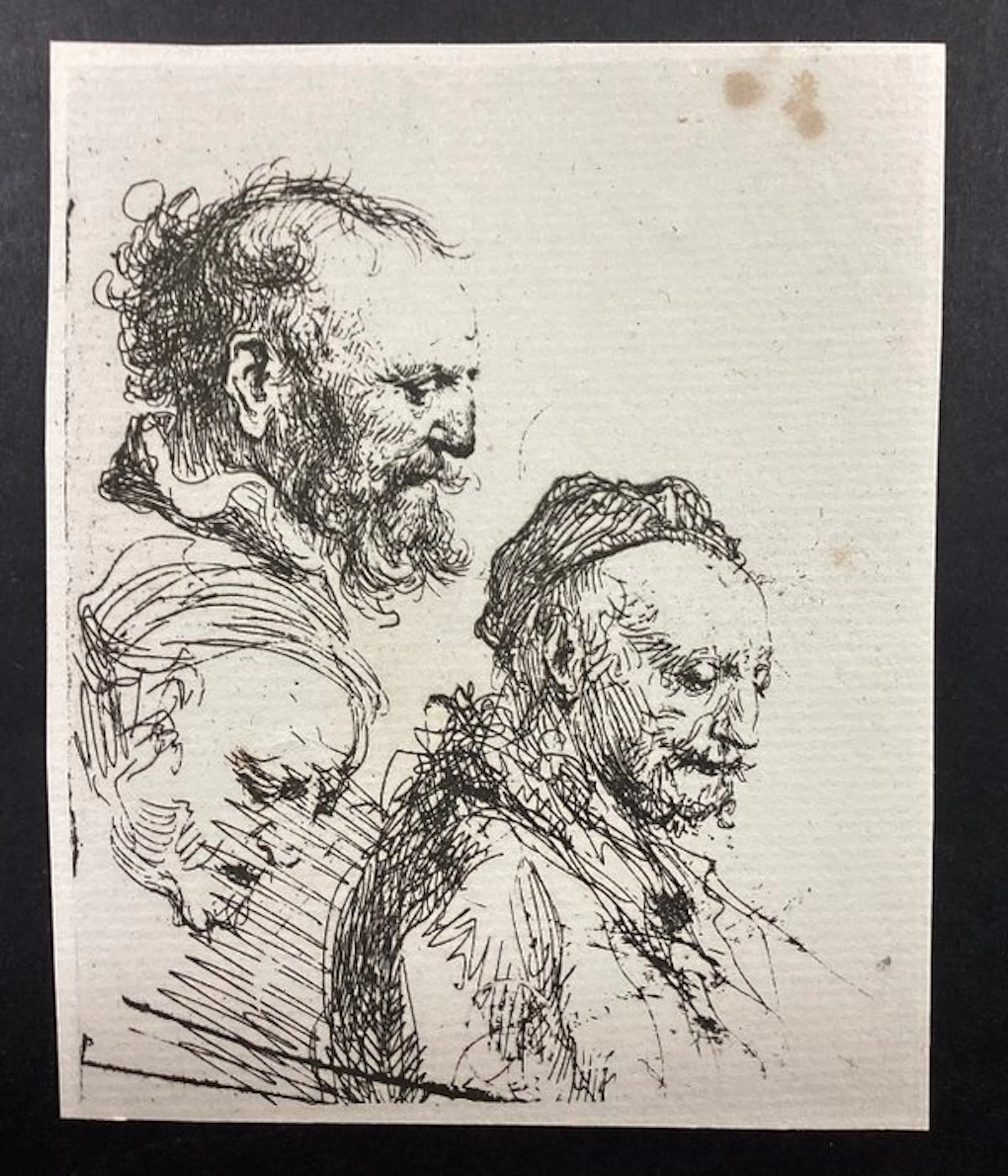 Rembrandt Harmensz van Rijn (1606-1669), after - Tre studi di teste di uomo