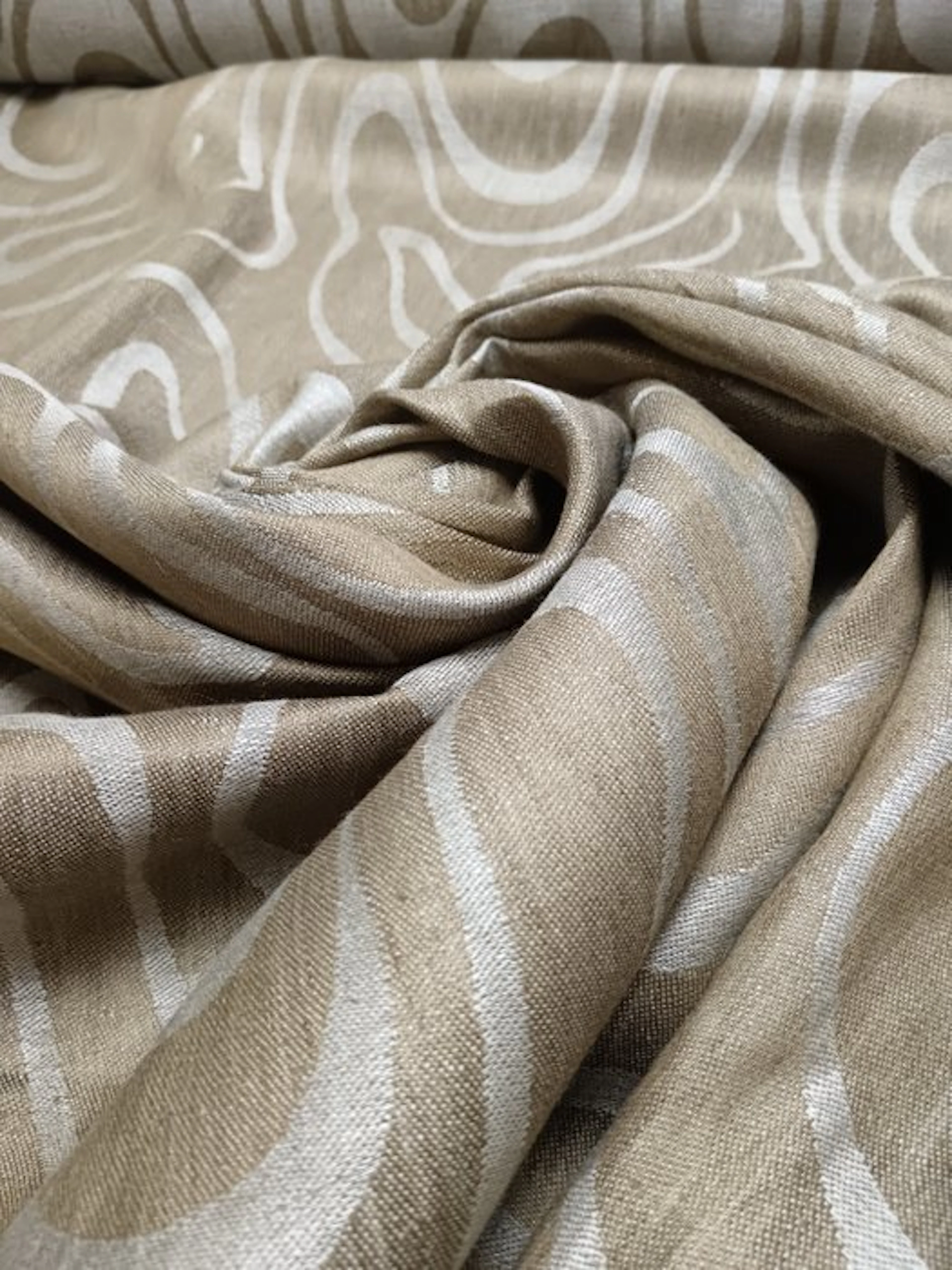 Pure linen jacquard E740