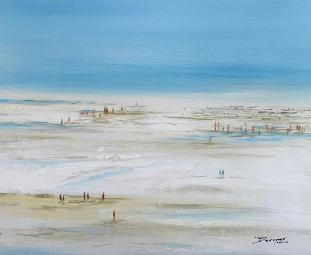 Philippe Deruyver (1971) - Promeneurs dans les Dunes...
