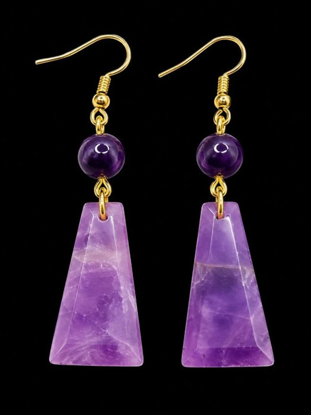 Exquisite Premium Natural Icelandic Amethyst Earrings - Earrings