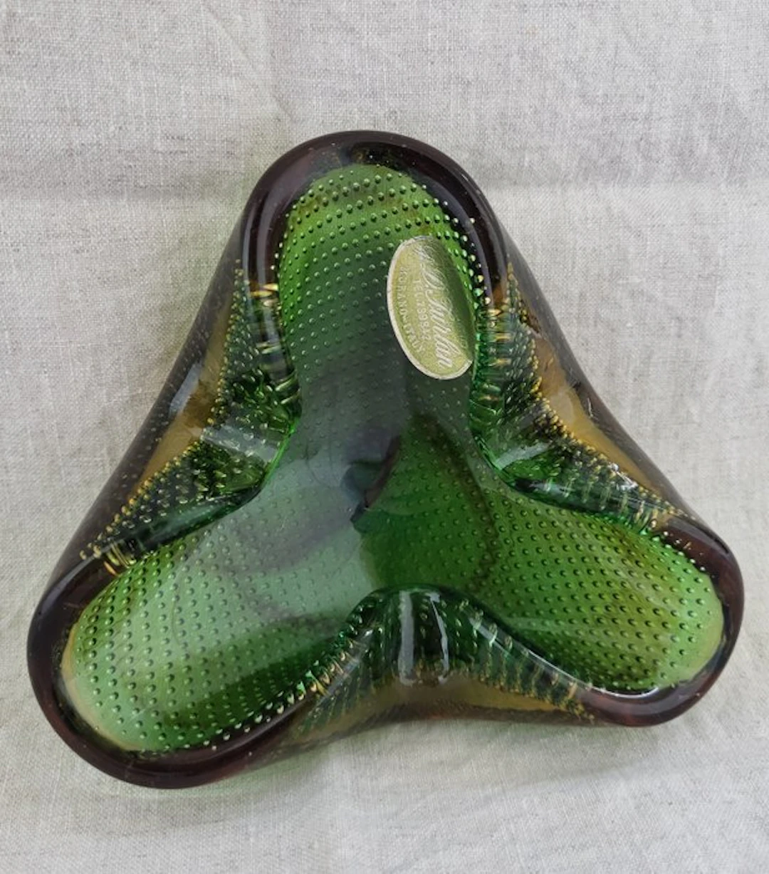G.D. Furlan - Platter - Murano glass - Bullicano & Sommerso