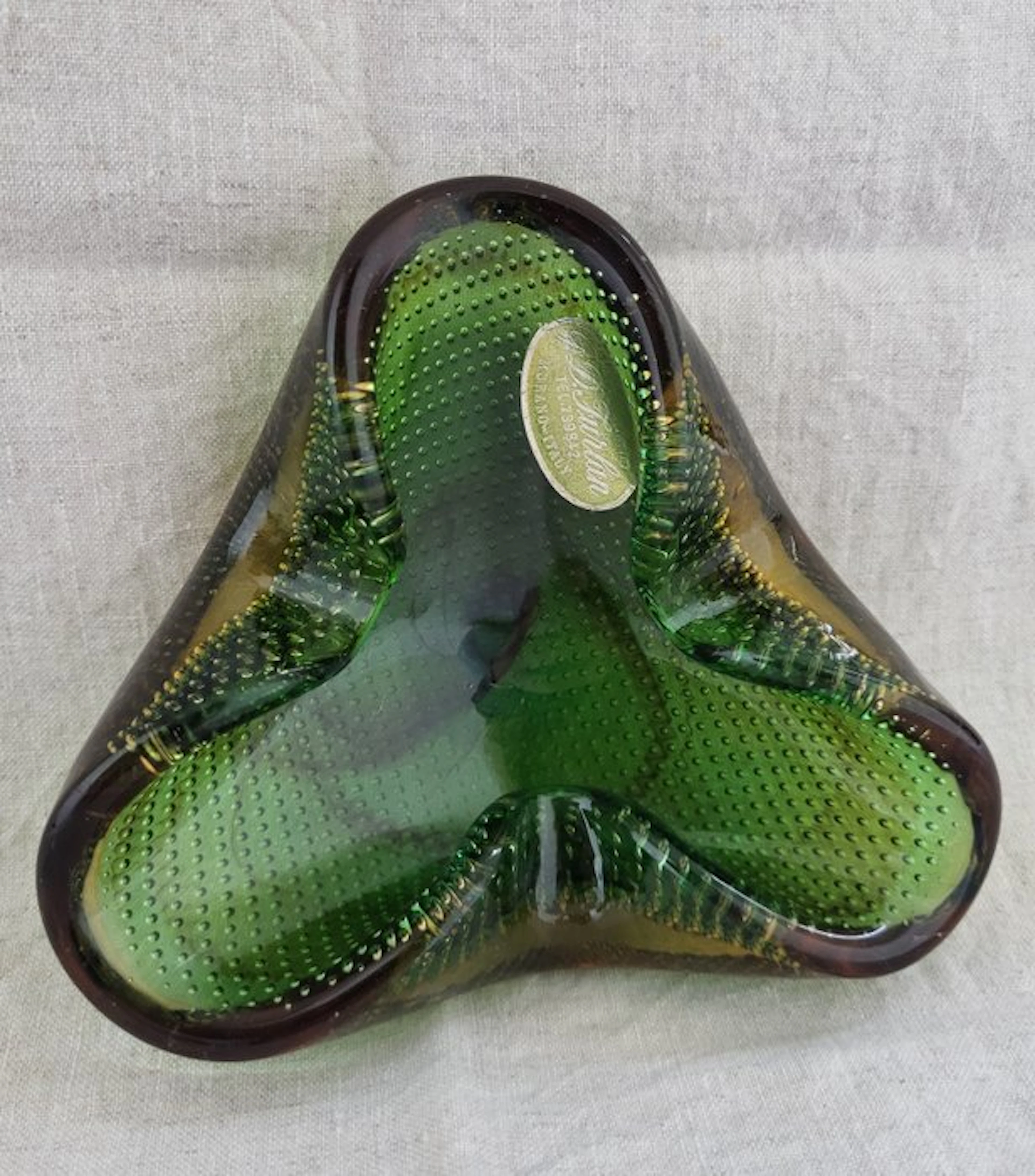 G.D. Furlan - Platter - Murano glass - Bullicano & Sommerso
