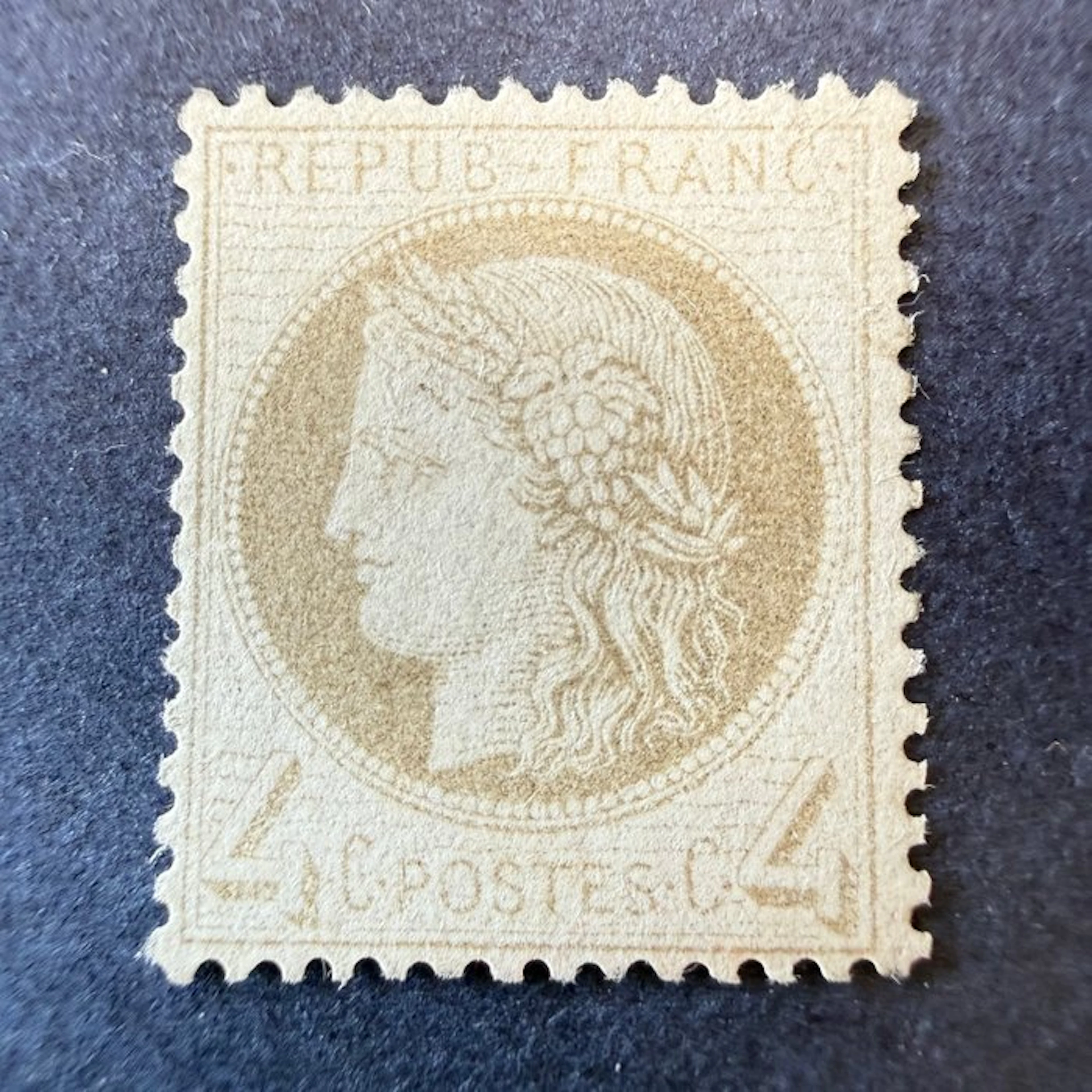 France - Yvert 52 'Cérès 4c gray' mint, never hinged. Very Fine.
