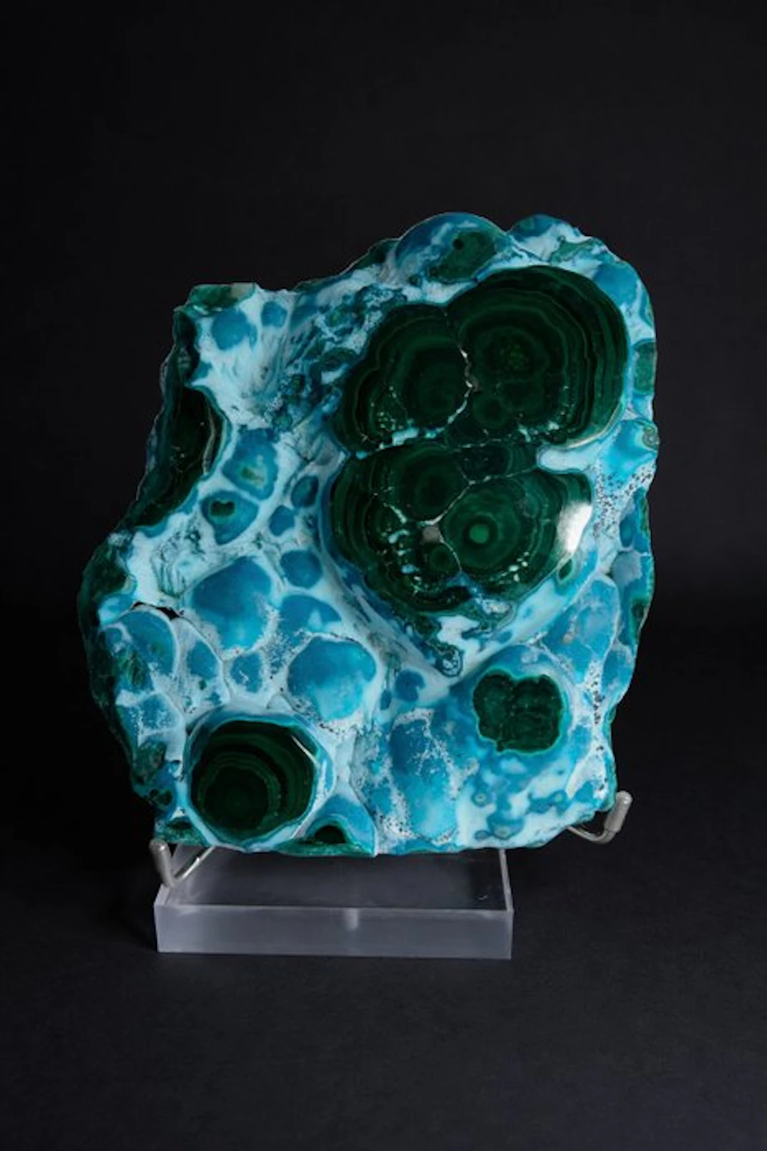 Top-Quality Malachite with Chrysocolla Specimen – A Rare...
