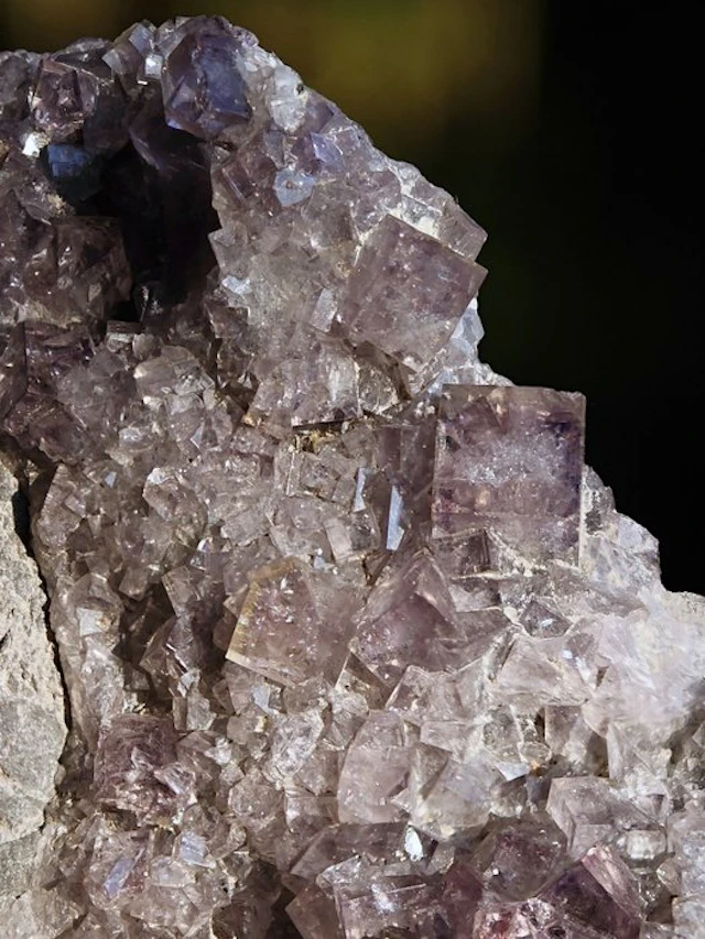 Aesthetic cubes of purple fluorite
