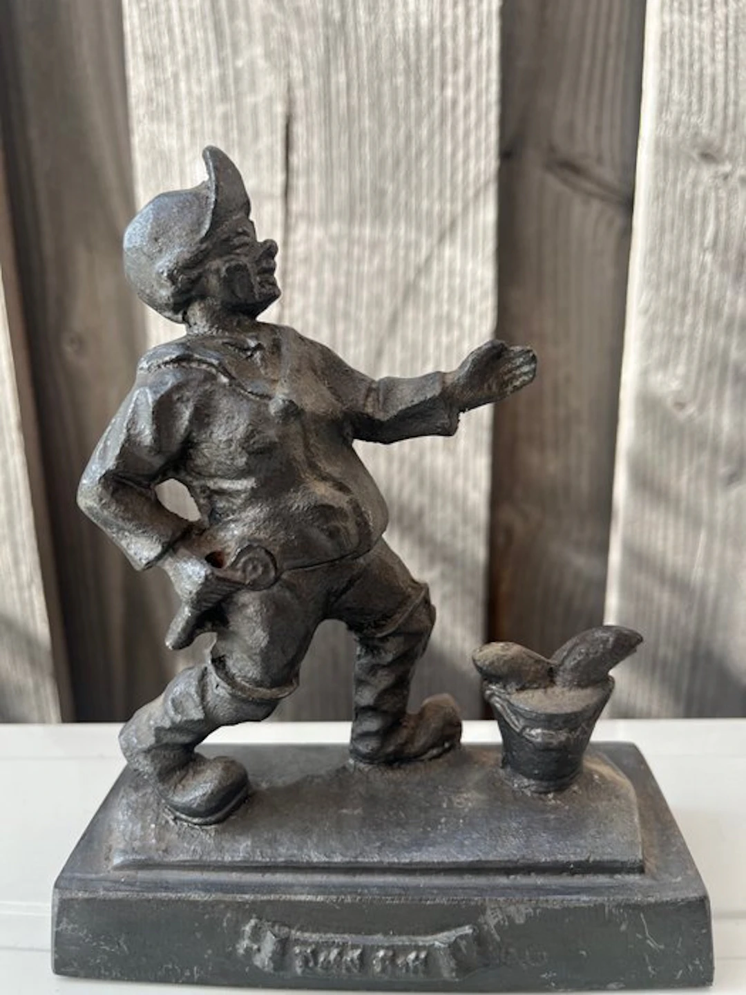 Statue, Visser - 17 cm - Iron