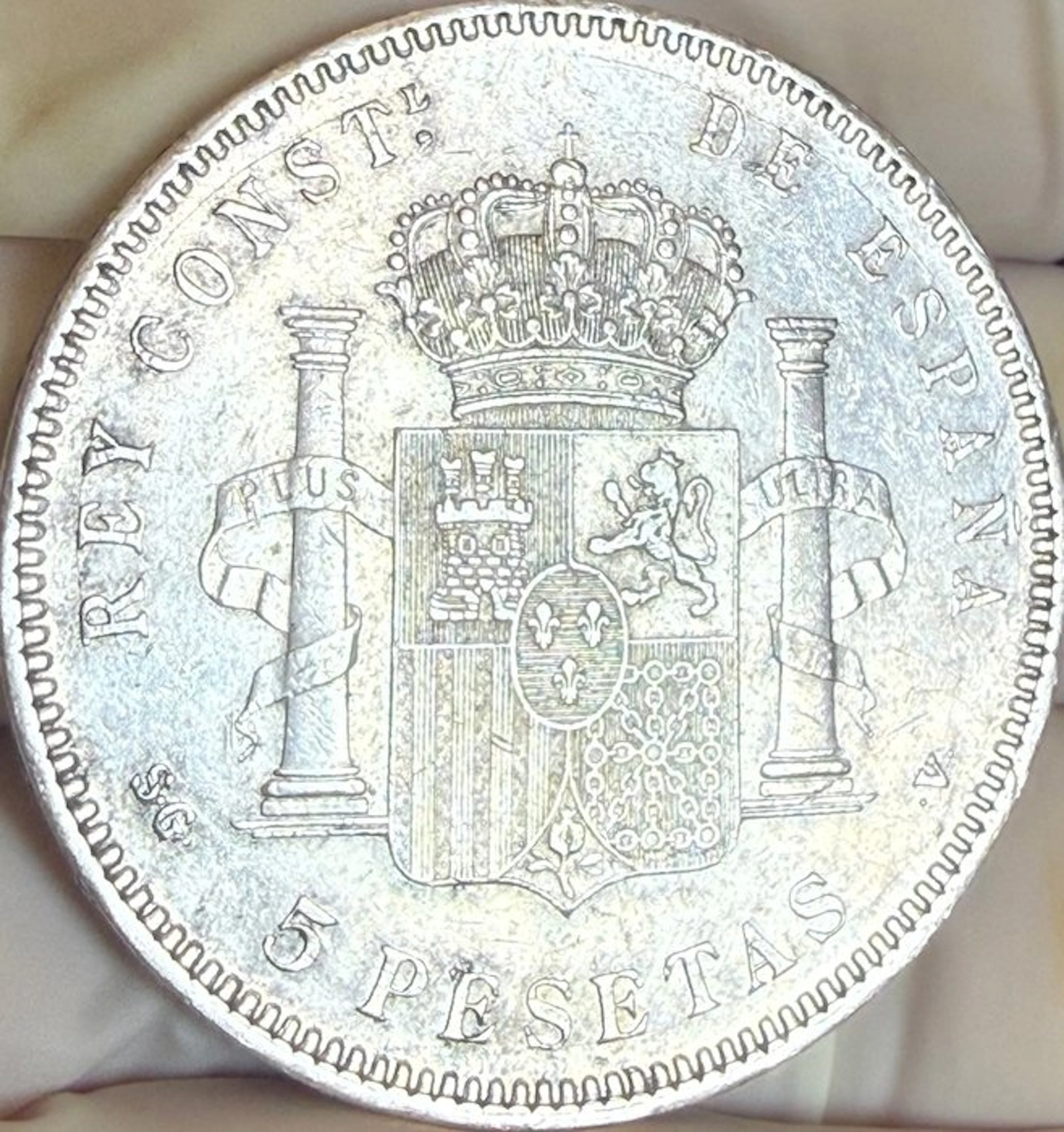 Spain. Alfonso XII. 5 Pesetas 1898*98 SGV (No reserve price)