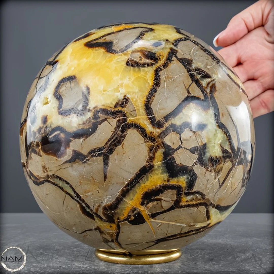 Natural First Quality Septarian Sphere- 6593.41 g