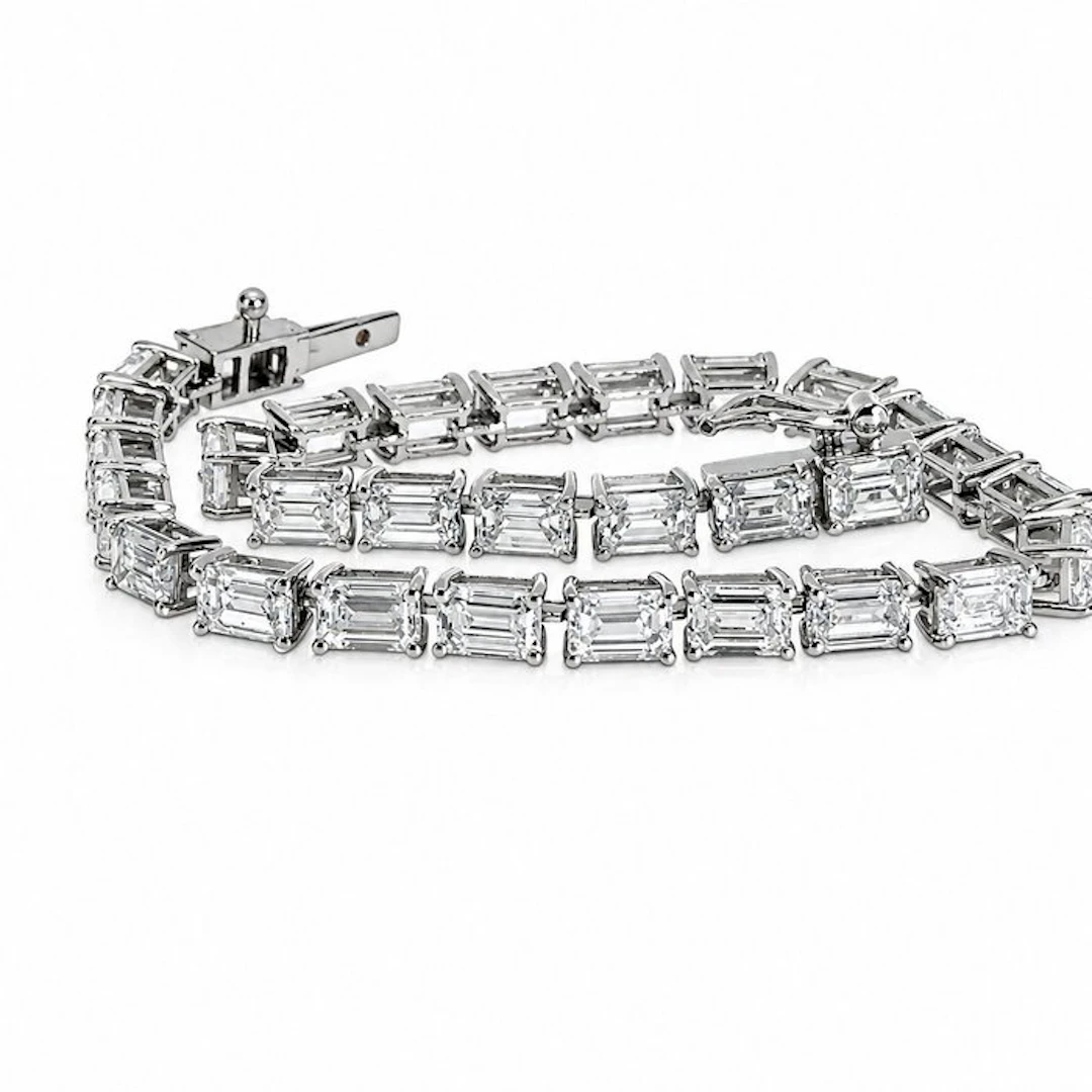 Bracelet - 14 kt. White gold - 12.45ct. tw. Diamond (Lab-grown)