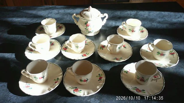 Sarreguemines - Cup and saucer (10) - Amazonas - Earthenware