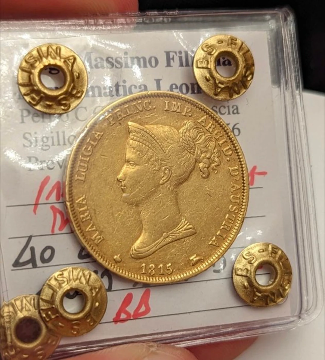 Italy, Parma Maria Luigia. 40 Lire Au 1815