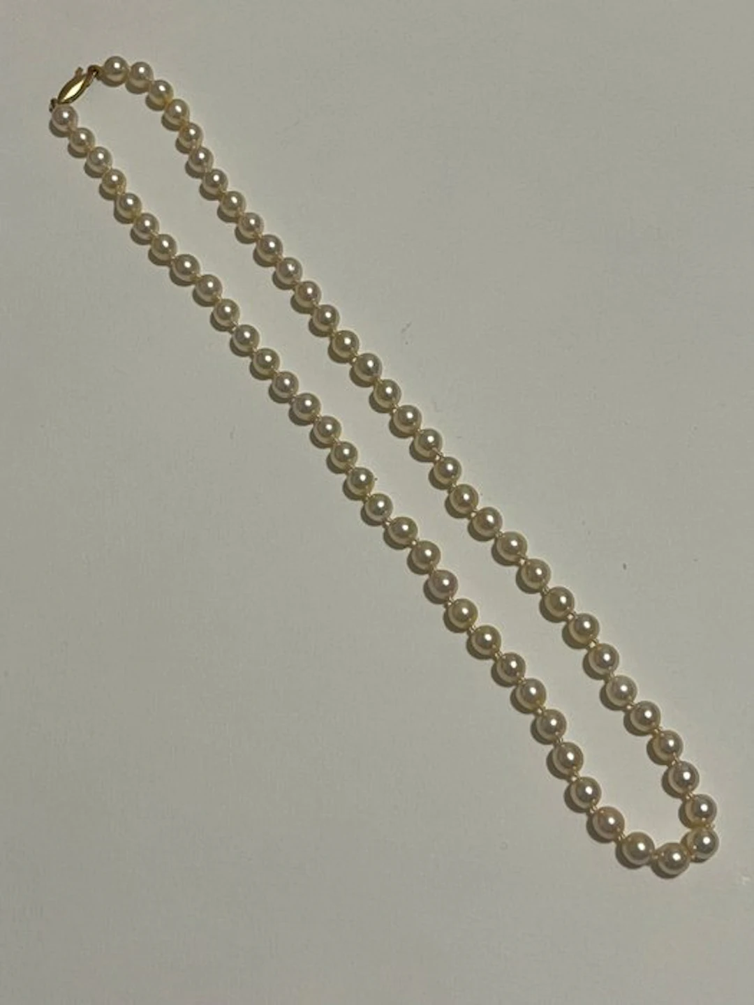 No reserve price - String of beads - 18 kt. Yellow gold Pearl