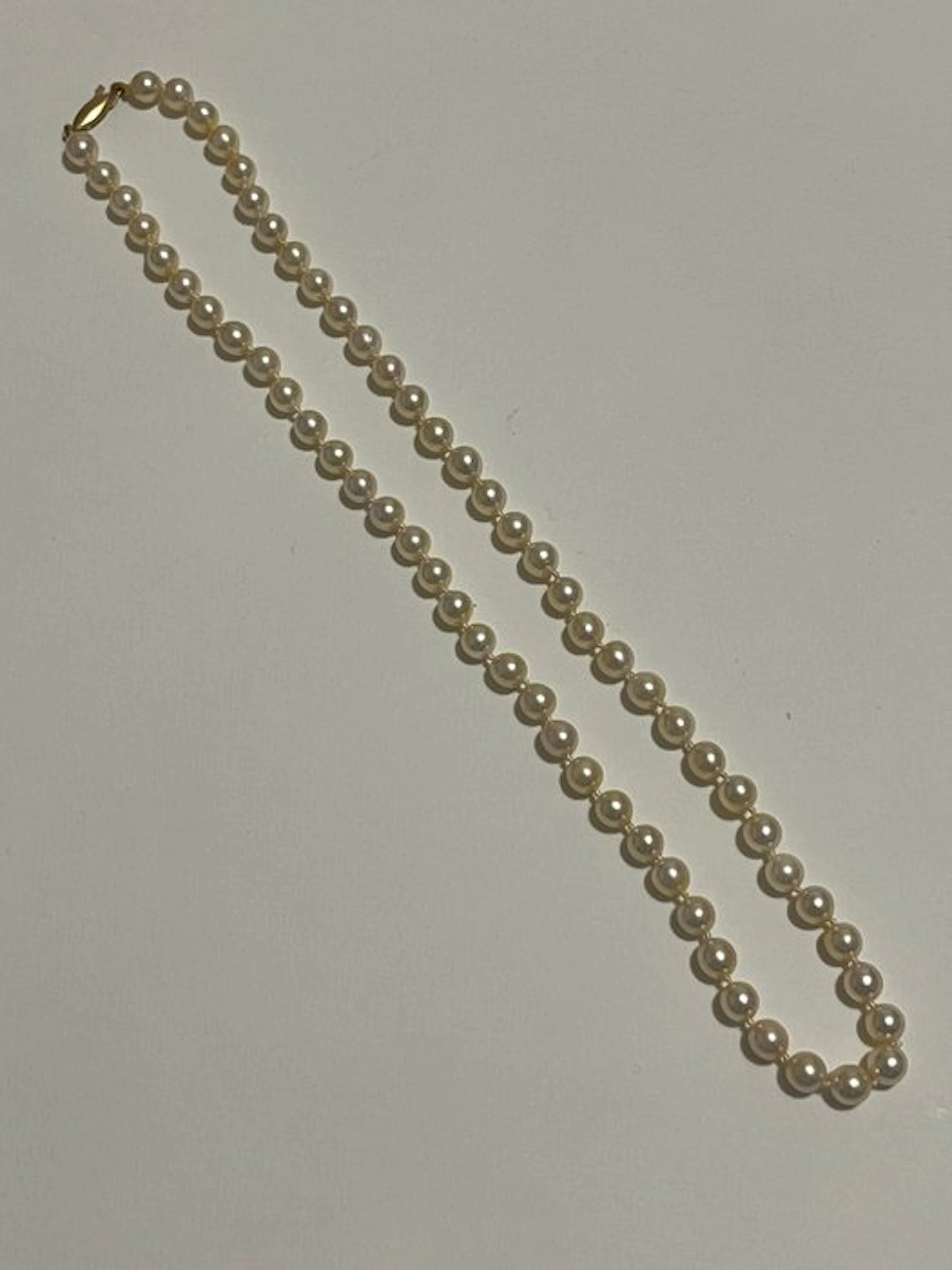 No reserve price - String of beads - 18 kt. Yellow gold Pearl