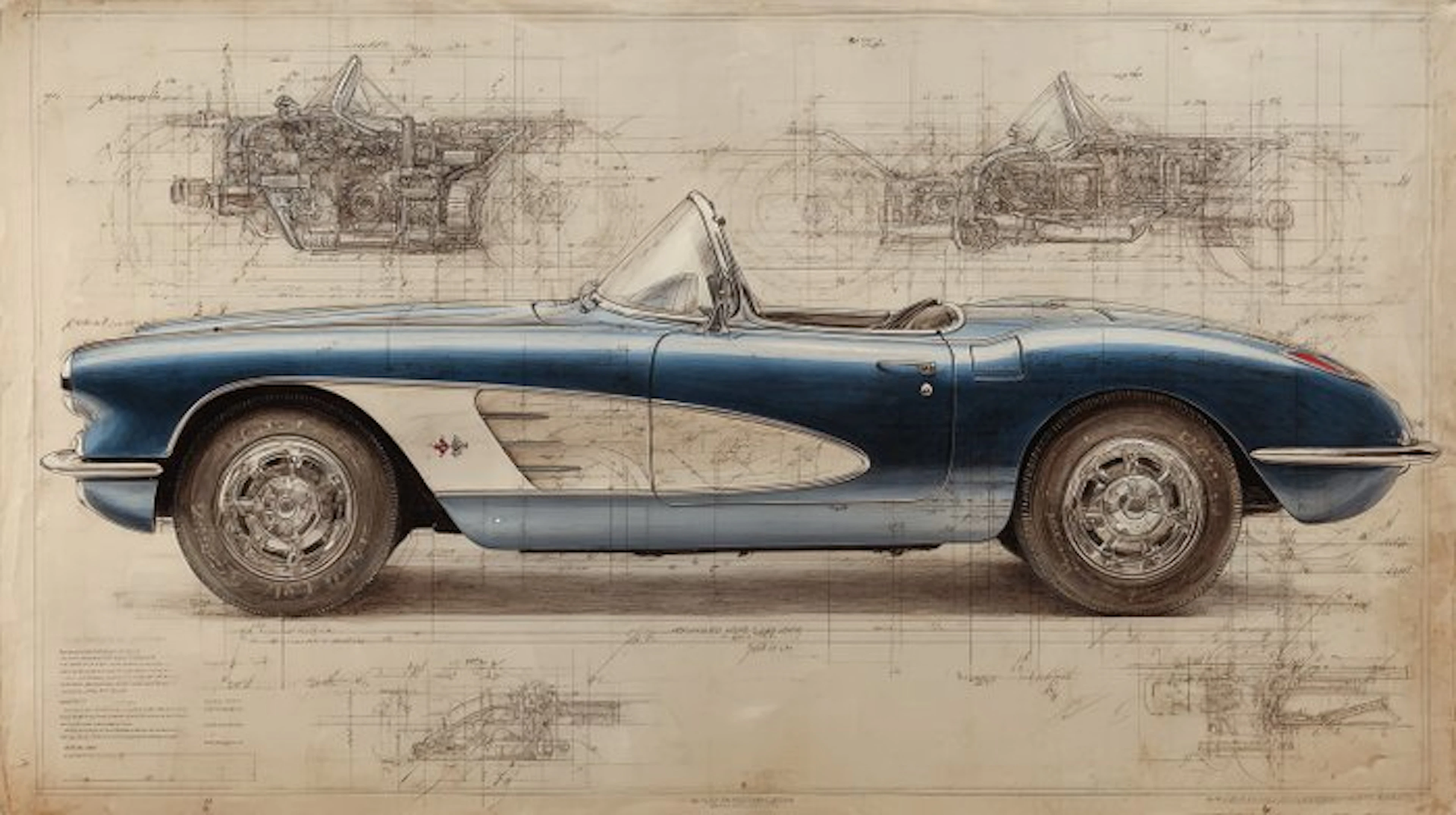 CREATIVE_HUB - Corvette C2 1959 in Da Vinci Draft