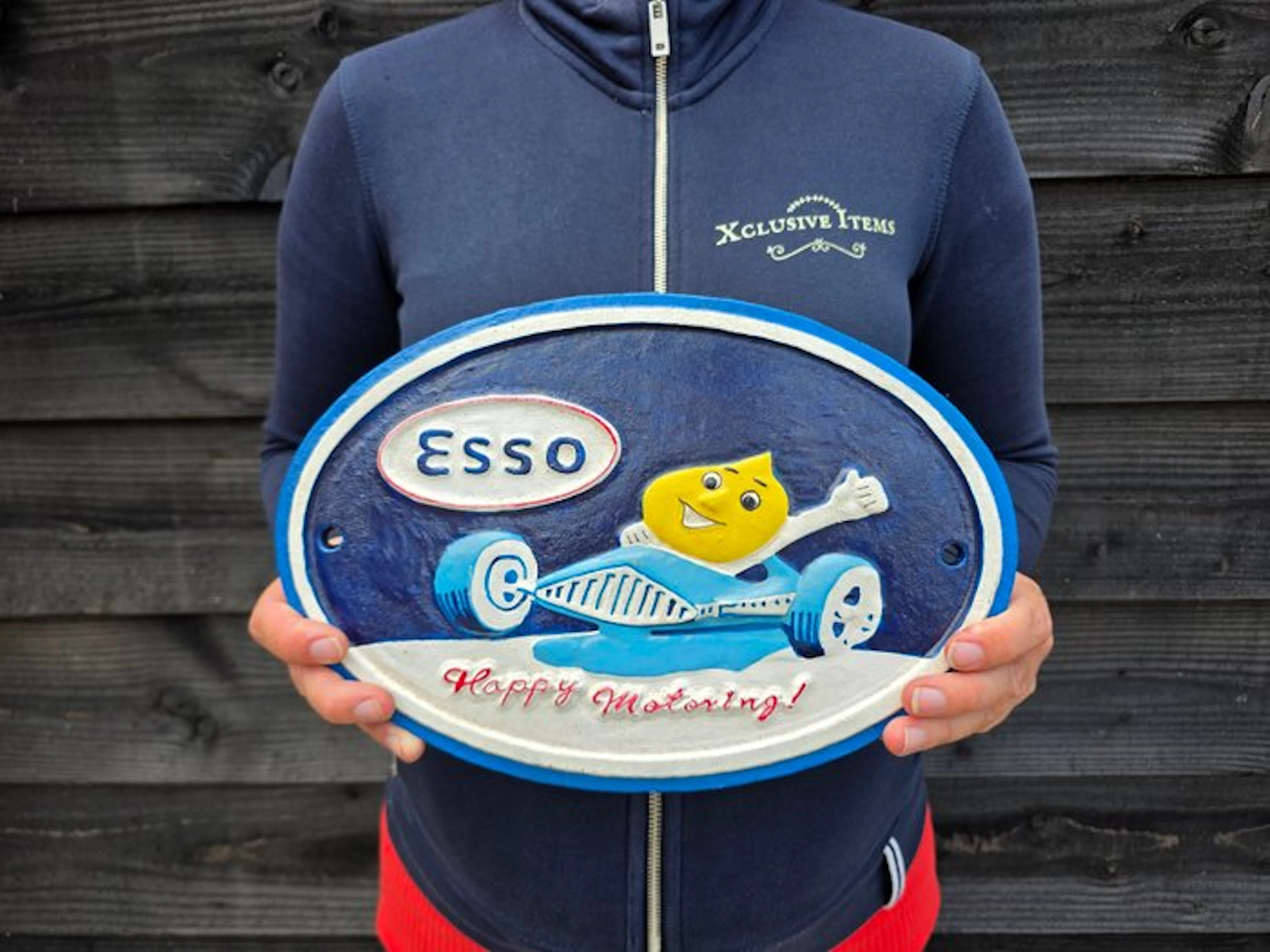 Esso - Happy Motoring - Cast Iron - Sign - Cast iron