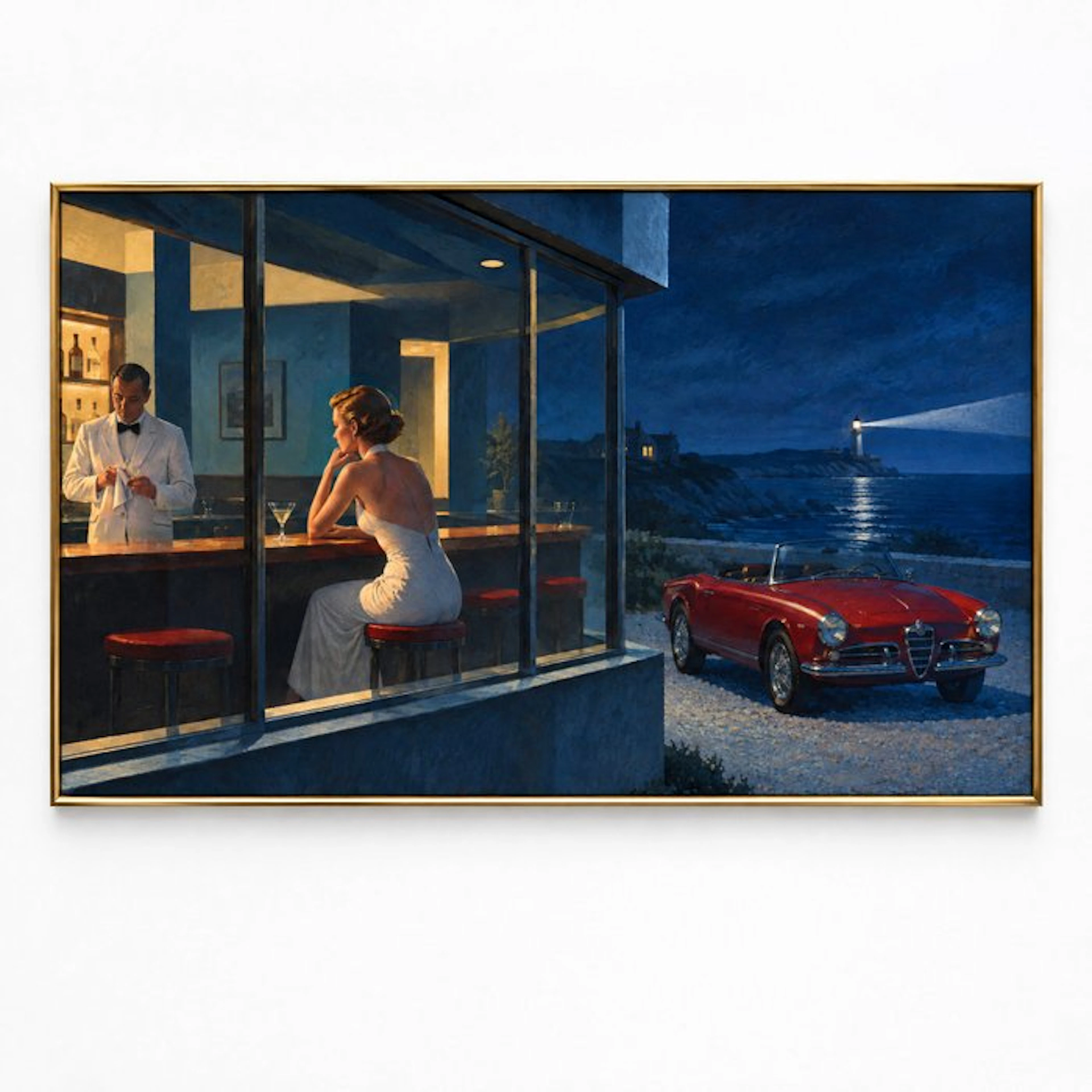 Le Yack - One Martini, One Lighthouse - Hand signed
