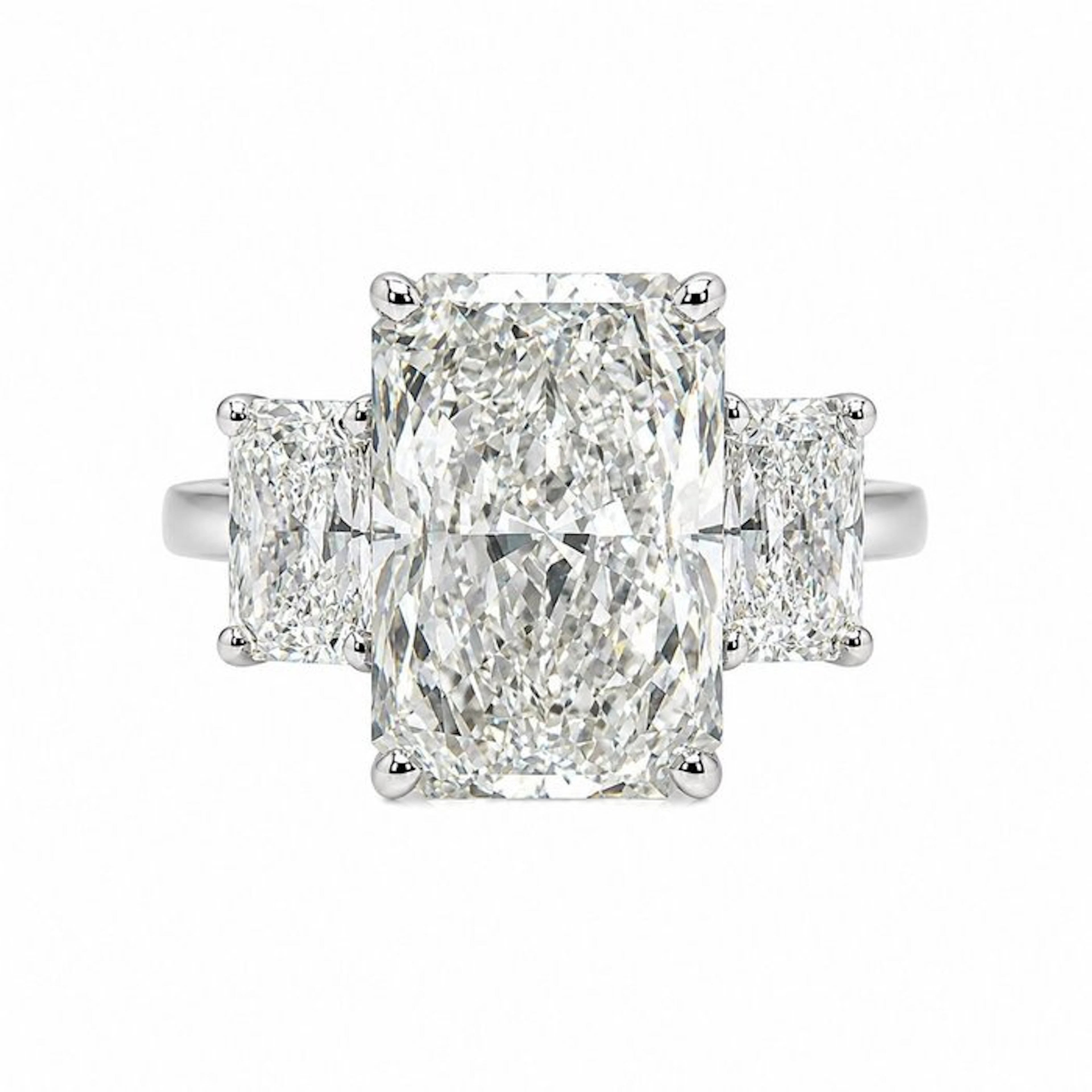 Ring - 14 kt. White gold - 9.09ct. tw. Diamond (Lab-grown) - Diamond